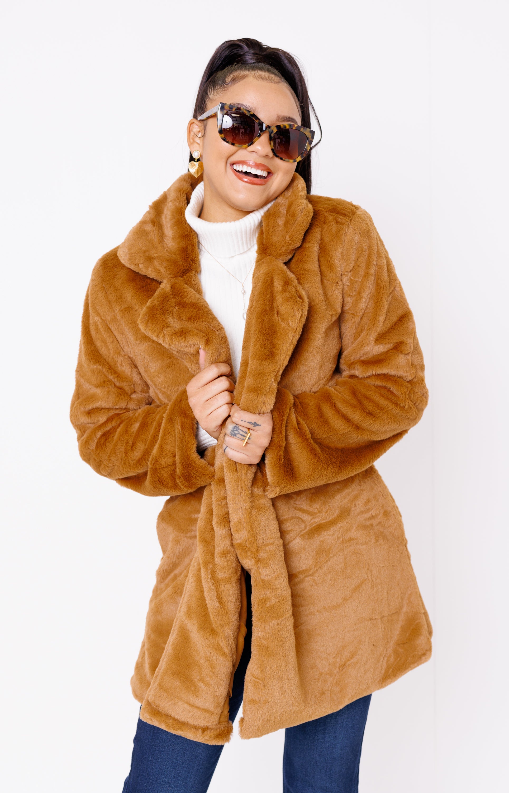 Luxury Lush Trench Coat, CAMEL