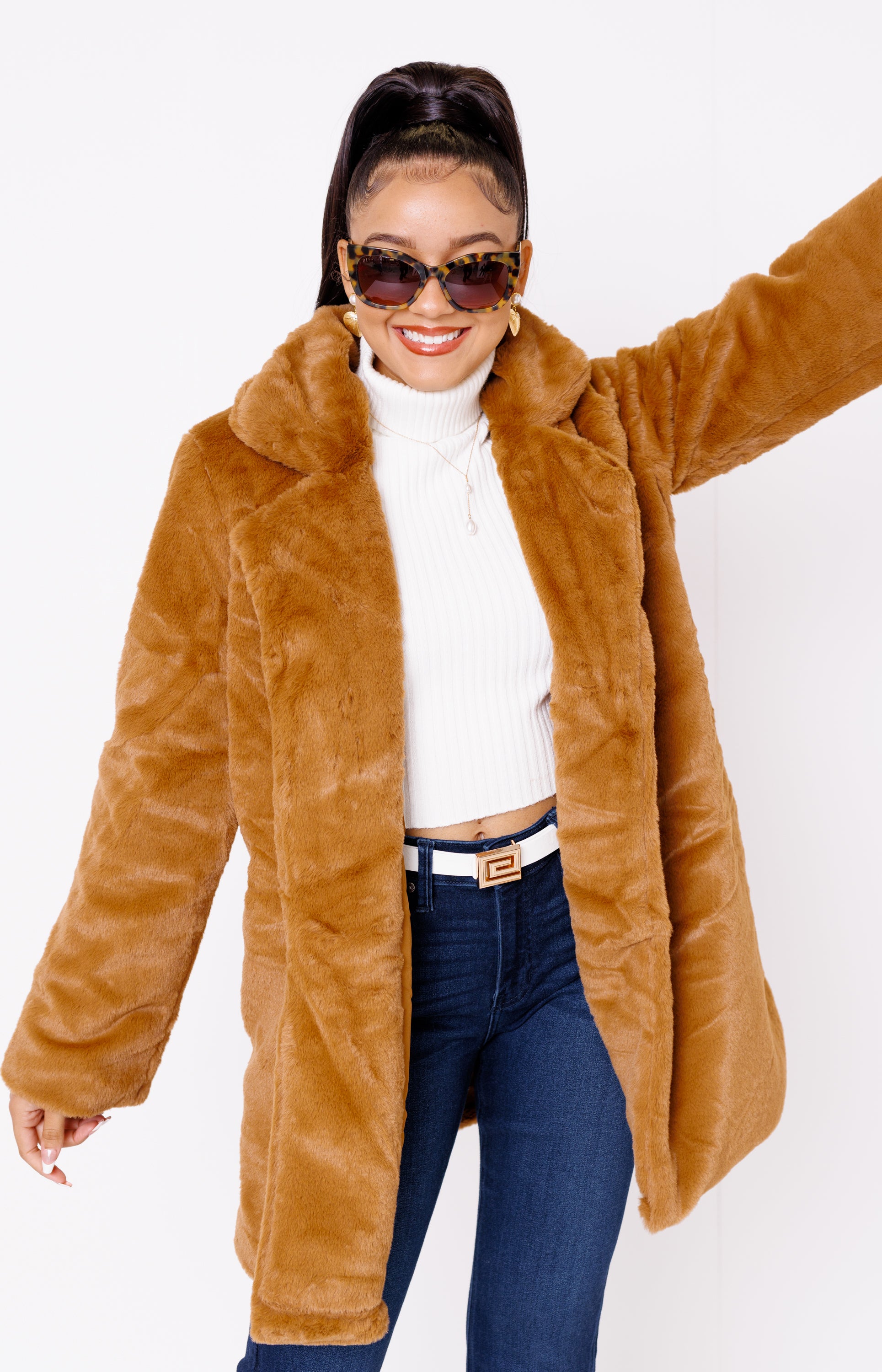 Luxury Lush Trench Coat, CAMEL