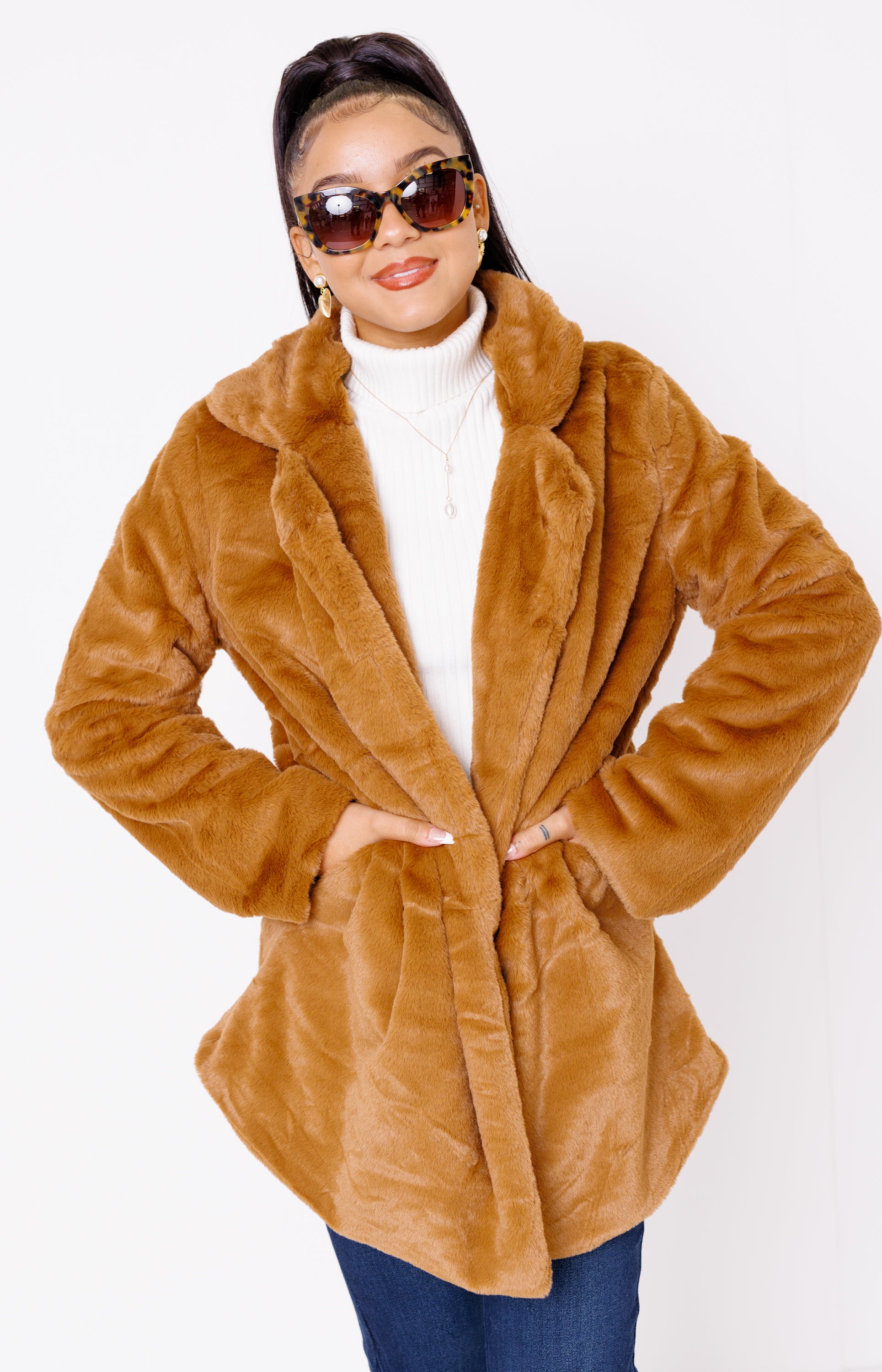 Luxury Lush Trench Coat, CAMEL