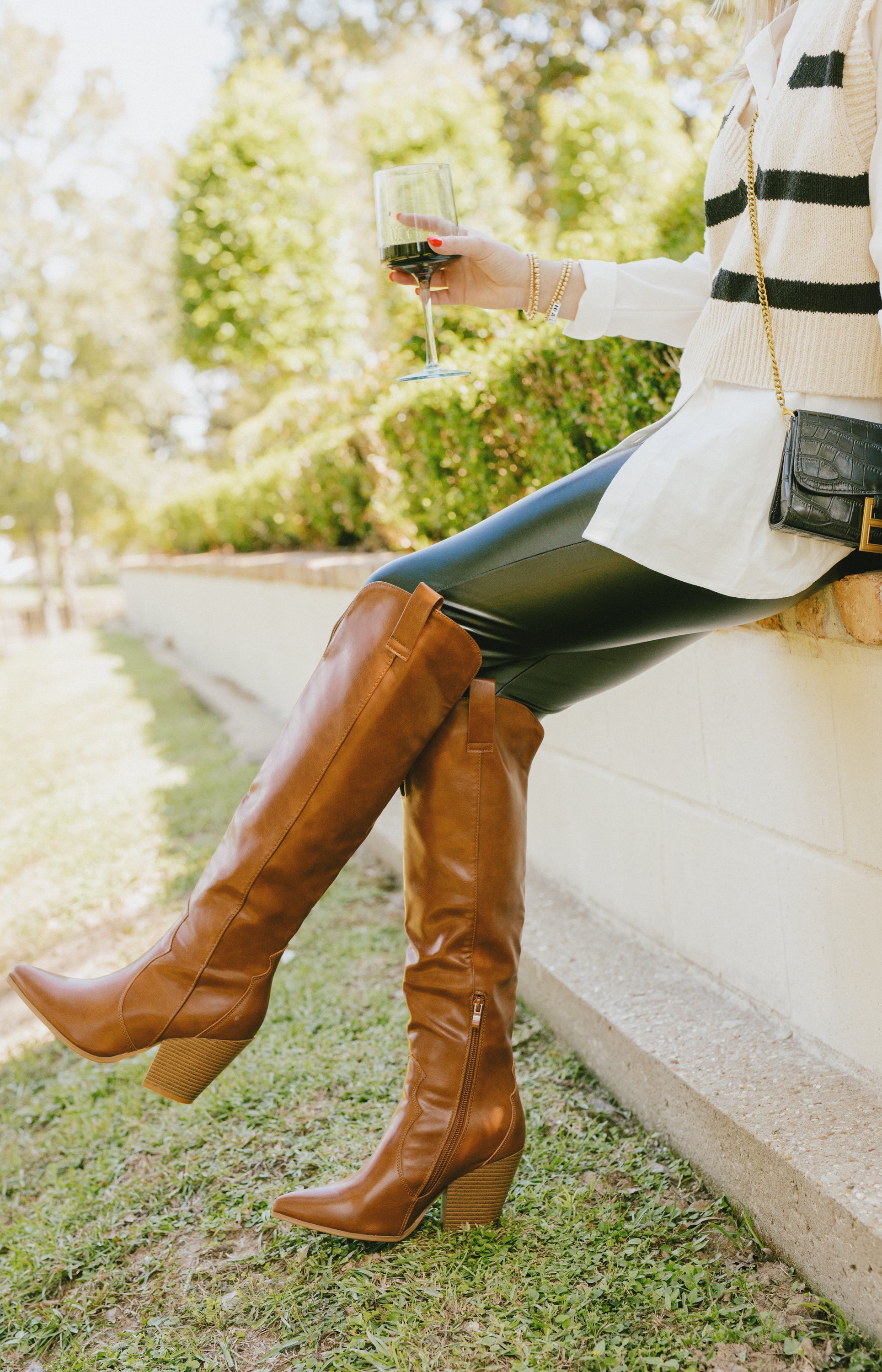 Tall Western Boot, TAN
