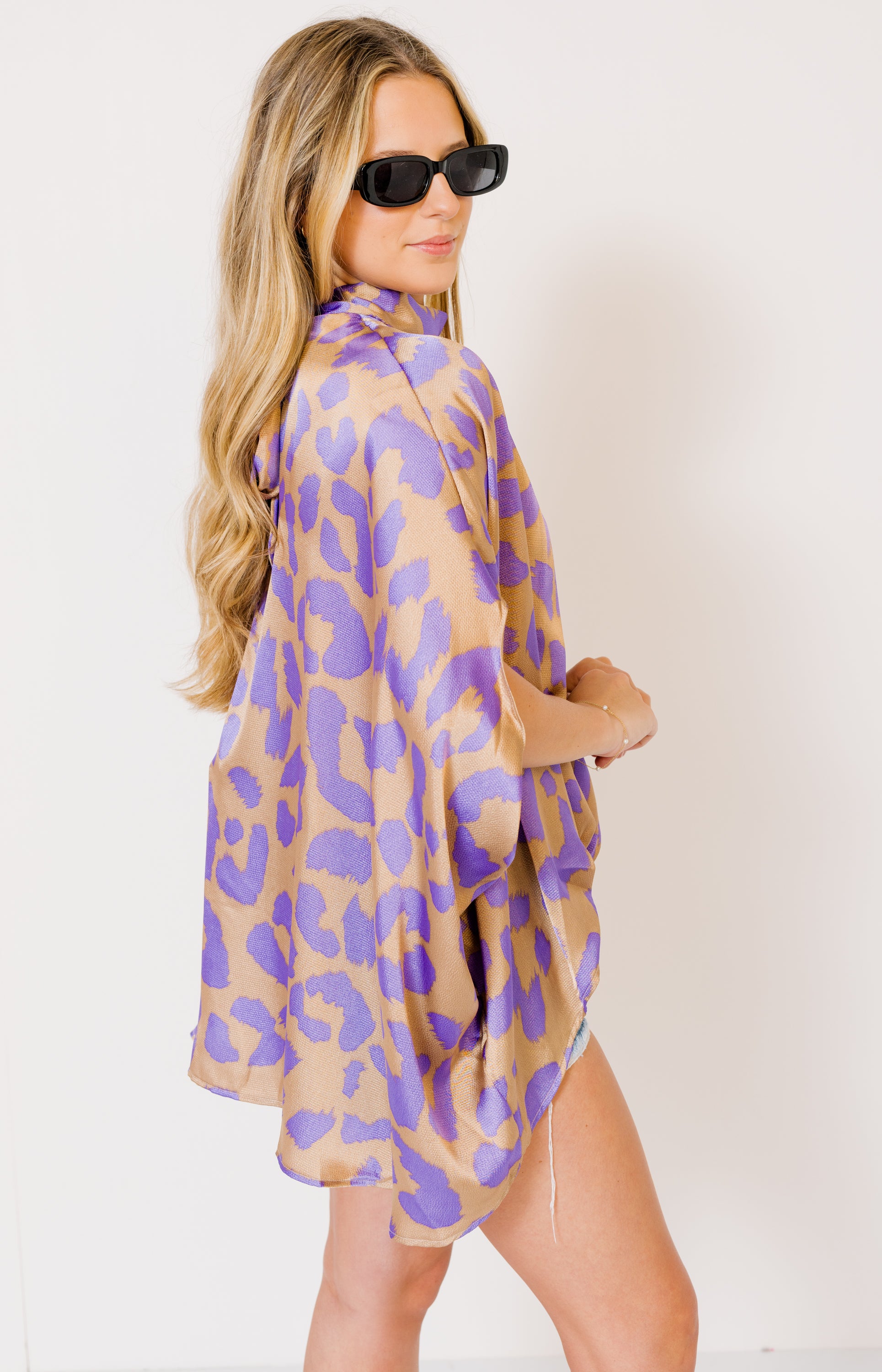 Brittan Blouse, LAVENDER LEOPARD