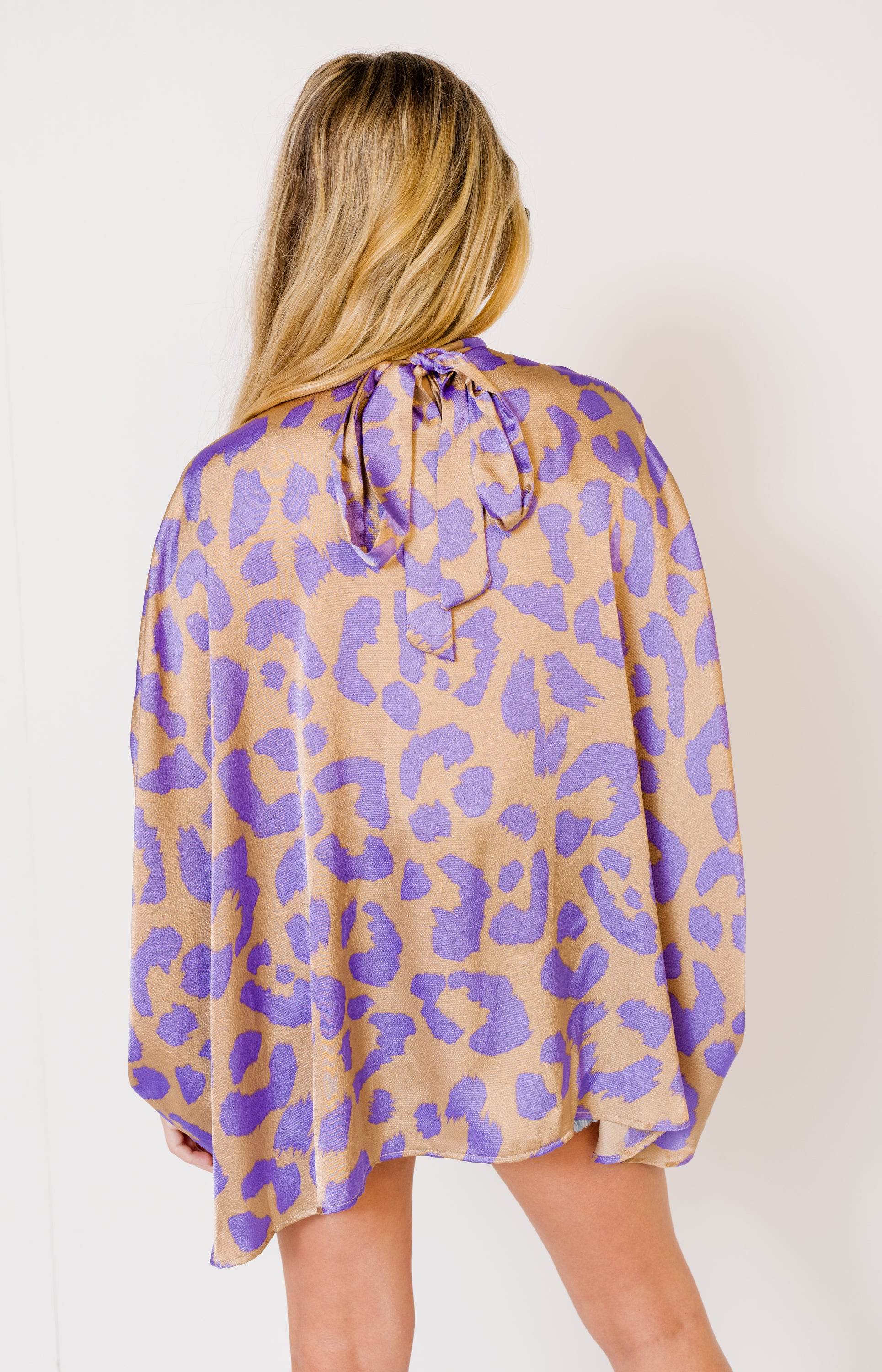 Brittan Blouse, LAVENDER LEOPARD