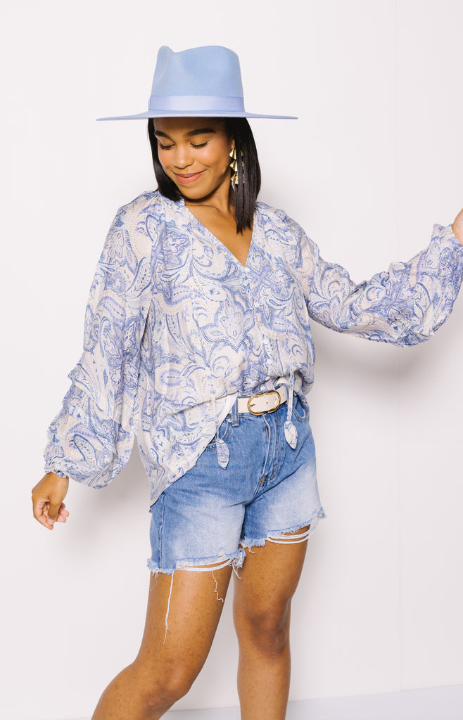 Ryder Blouse, BLUE