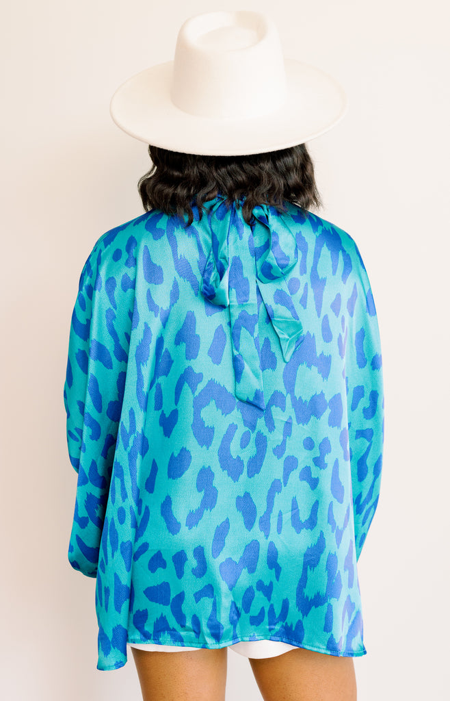 Brittan Blouse, BLUE MULTI