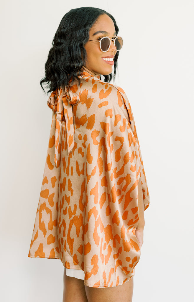 Brittan Blouse, ORANGE MULTI