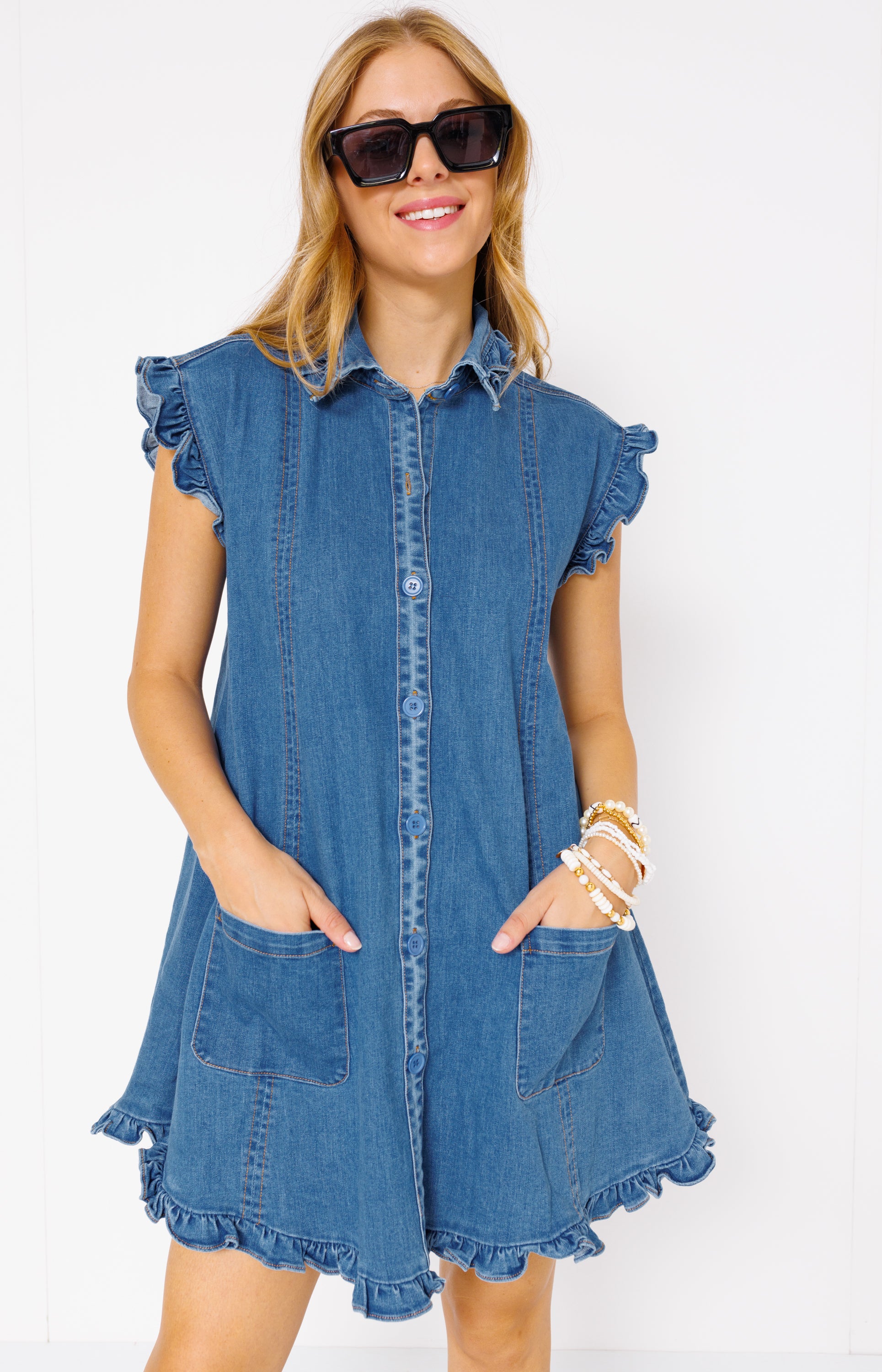 Denim Delight Dress, DENIM