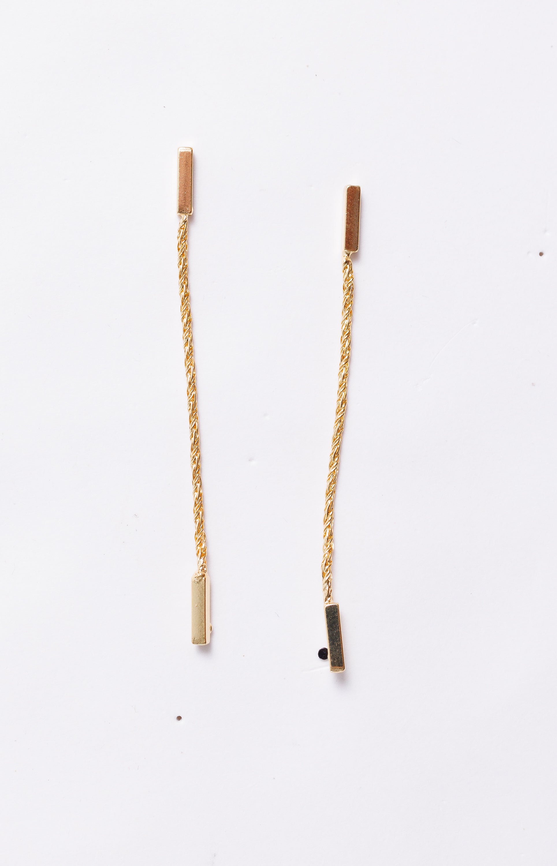 Thin Drop Earrings, GOLD