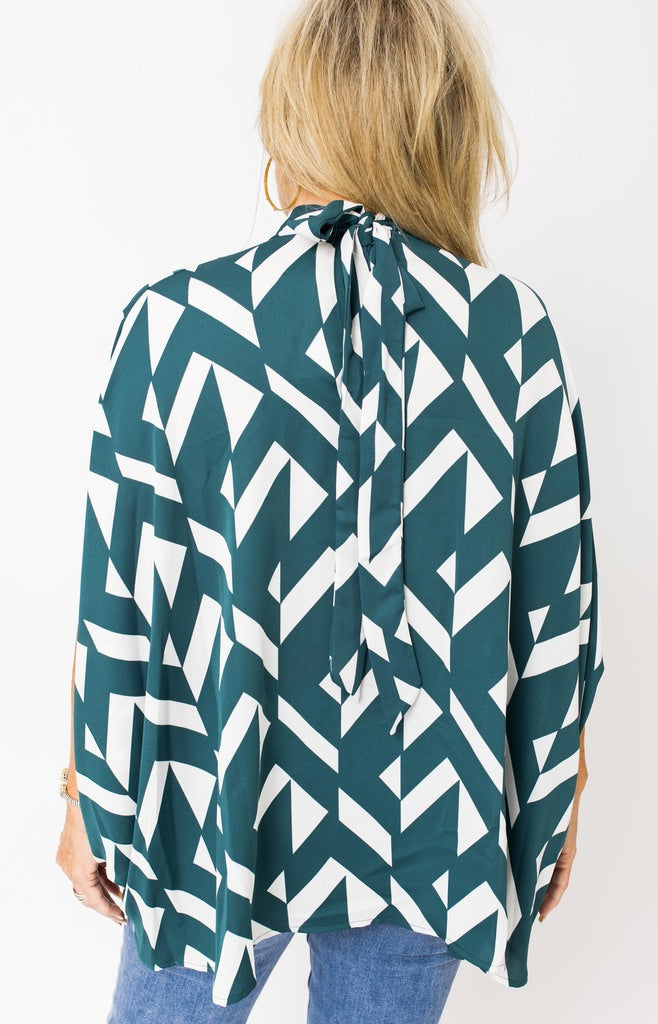 Brittan Blouse, HUNTER GREEN