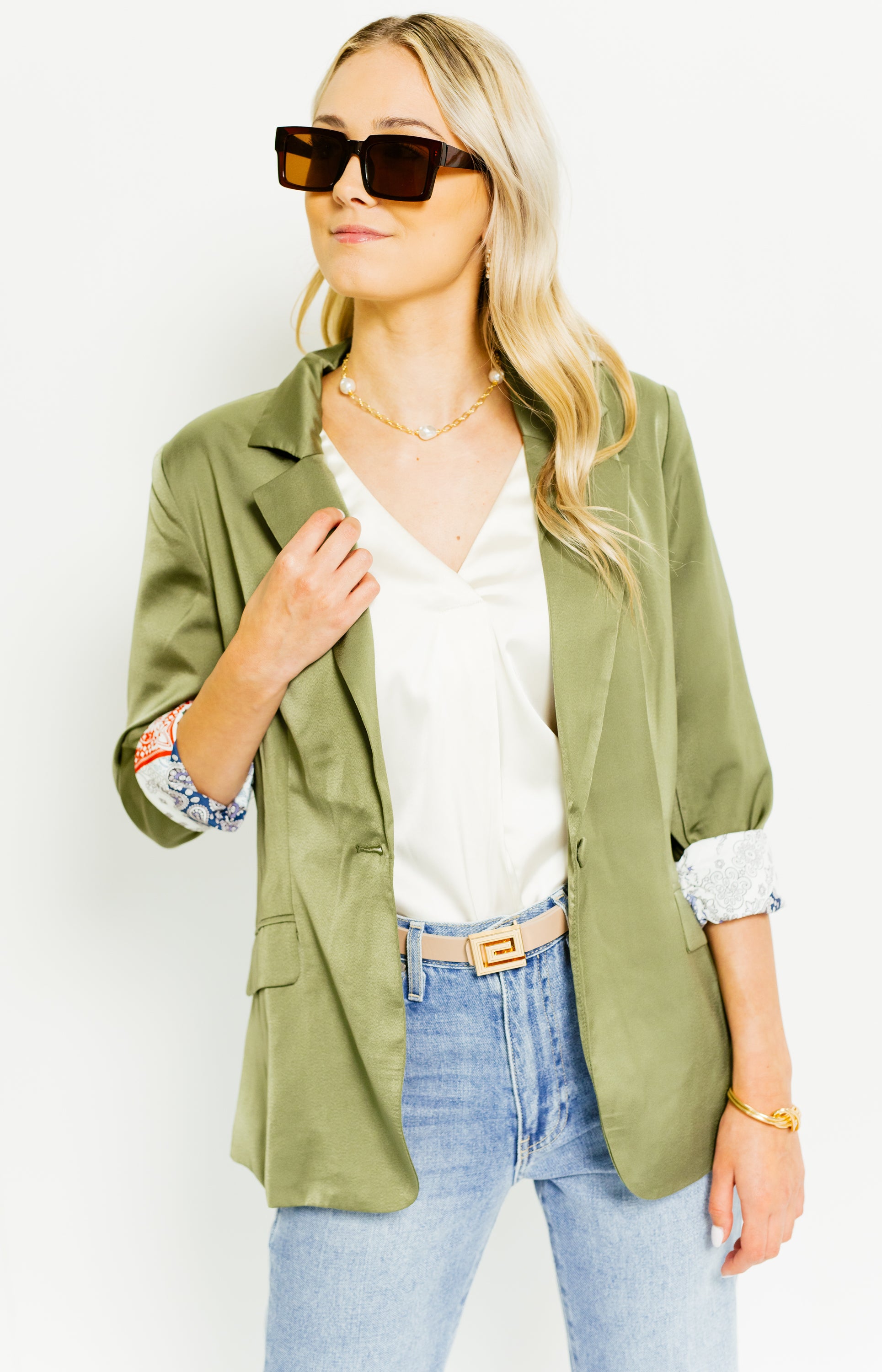 Shiloh Blazer, OLIVE