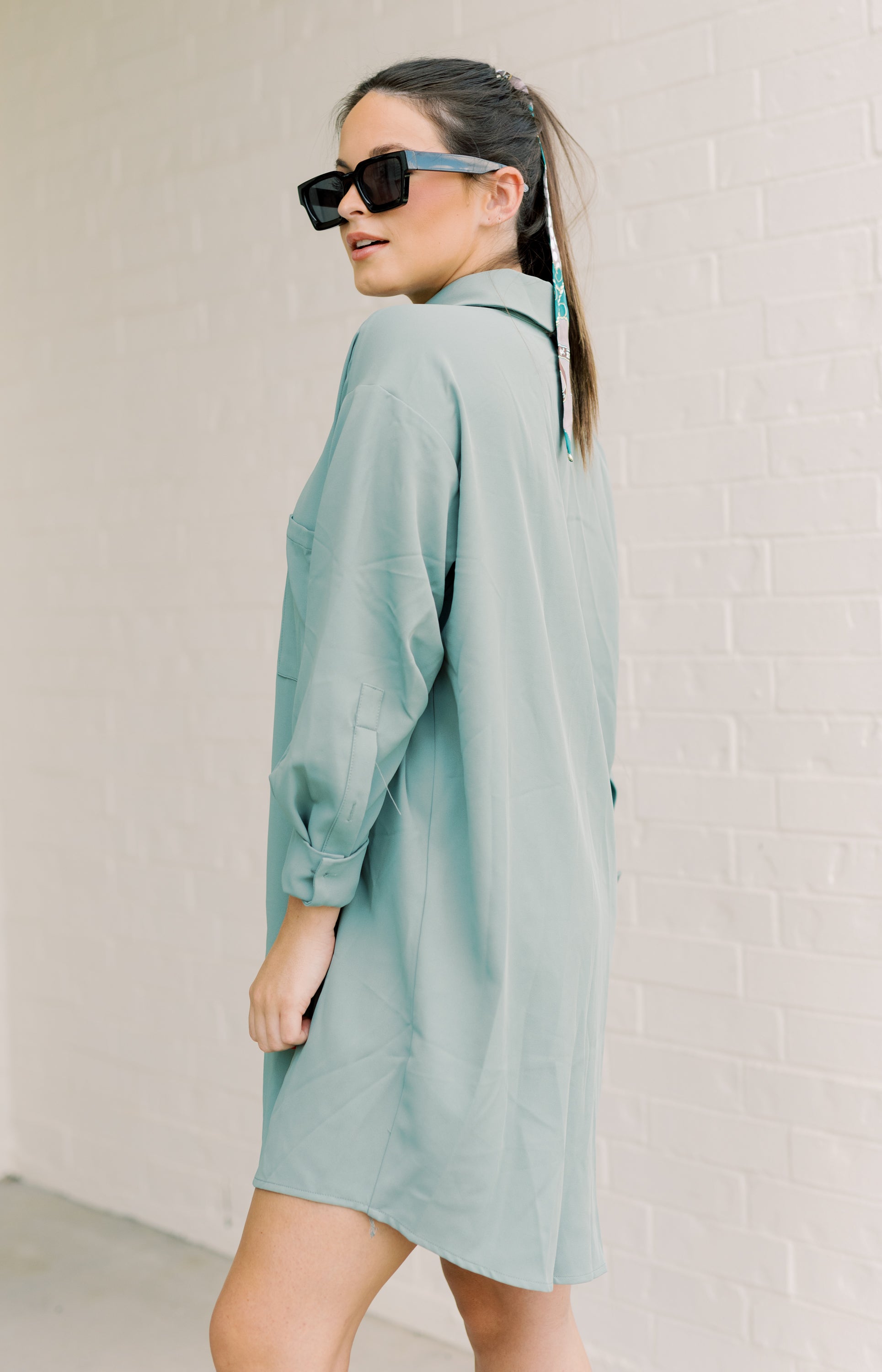 Happiness Awaits Mini Dress, ARTICHOKE
