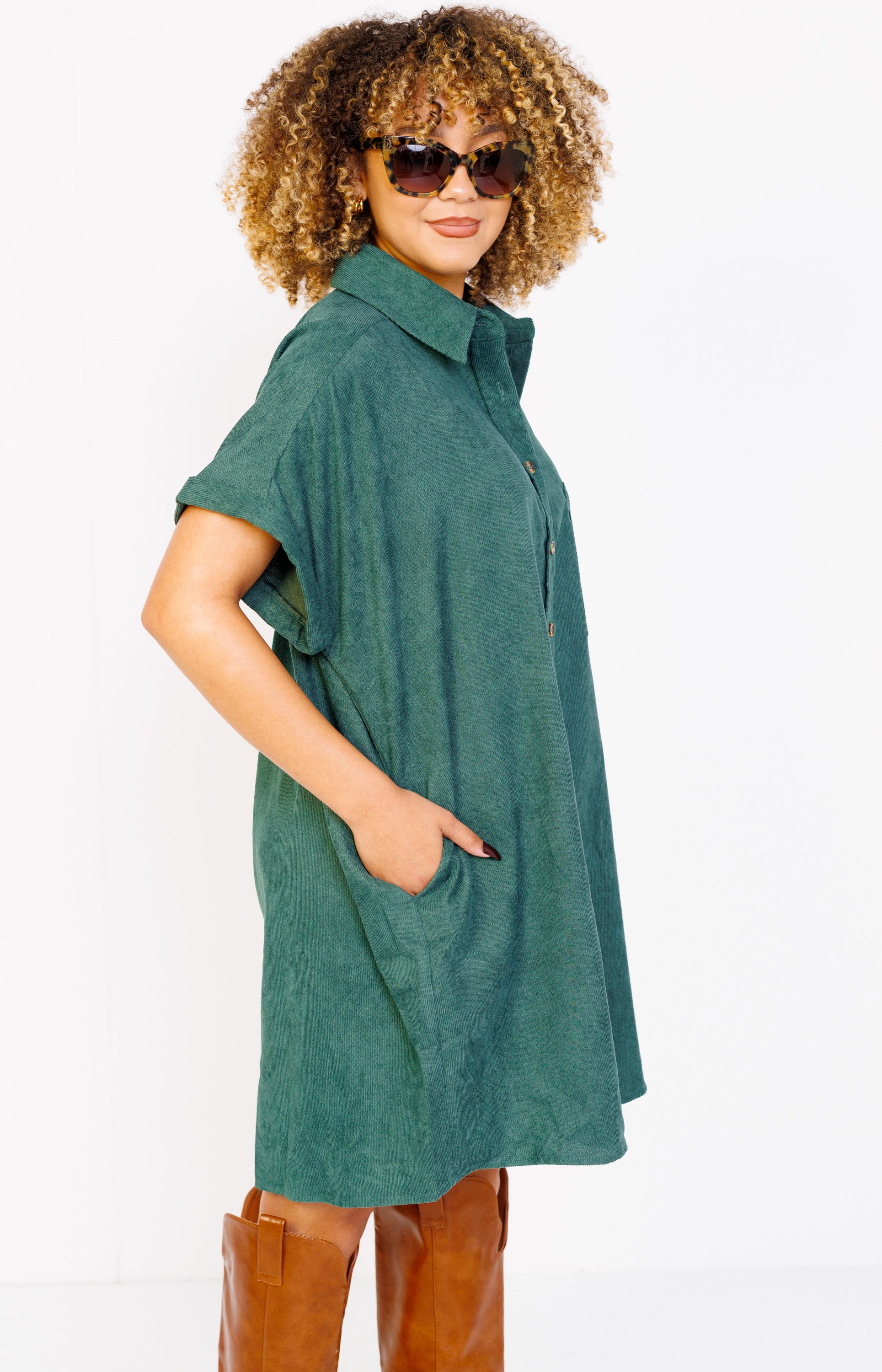 Jolene Mini Dress, FOREST