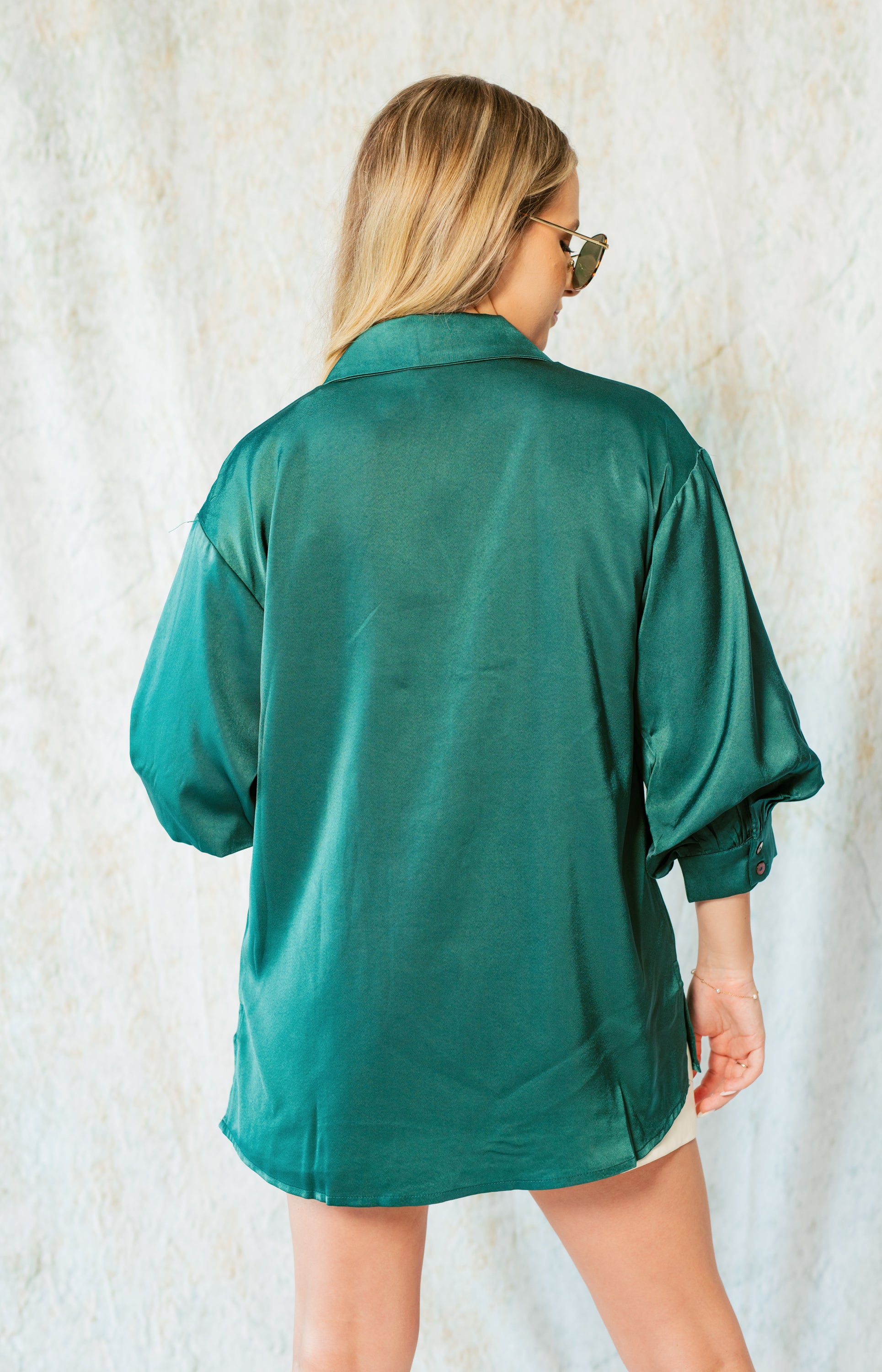 Waiting for You Blouse, HUNTER GREEN