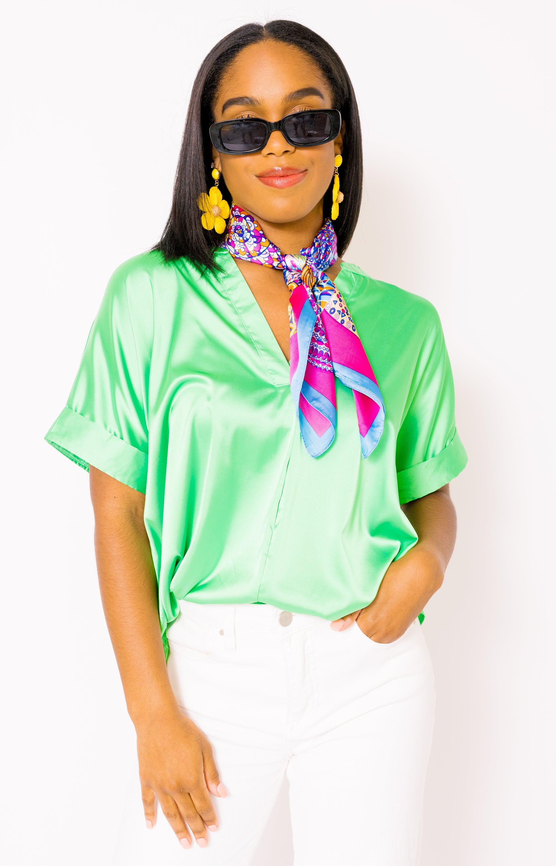 Vibrant Styles Shift Tee, LIME