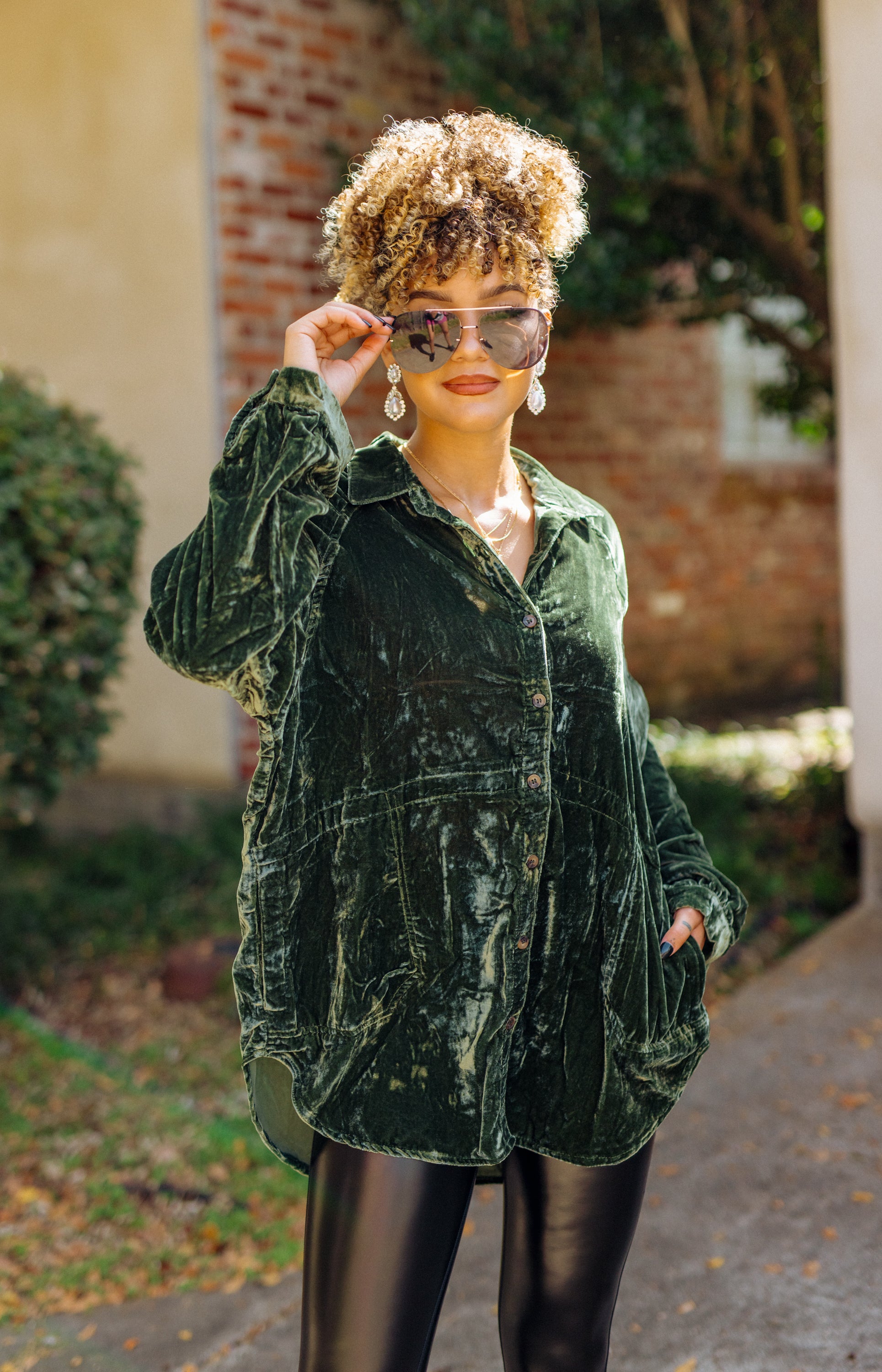 Velvet Dream Top, OLIVE