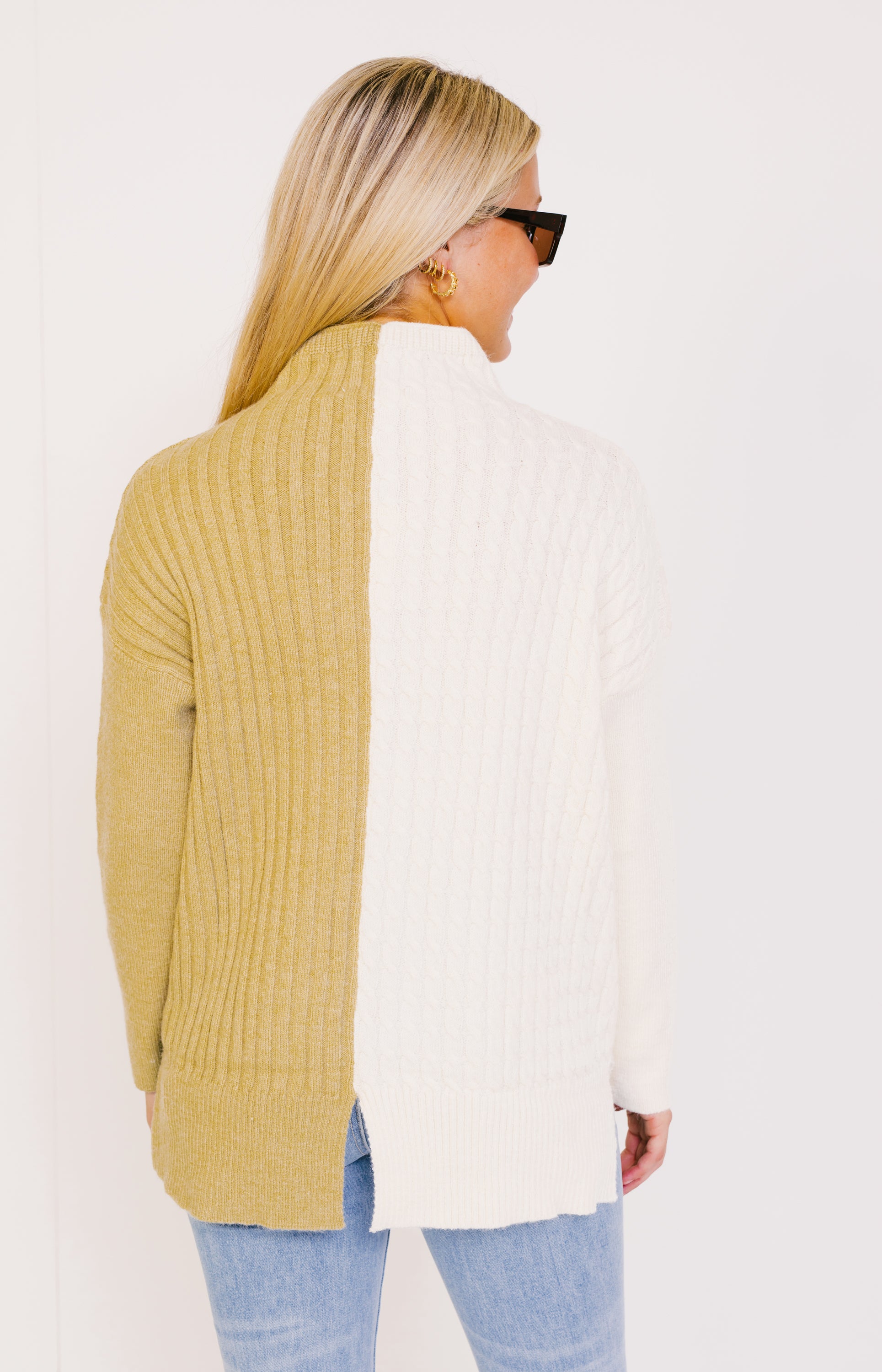 Lean on Me Sweater, GREEN TEA