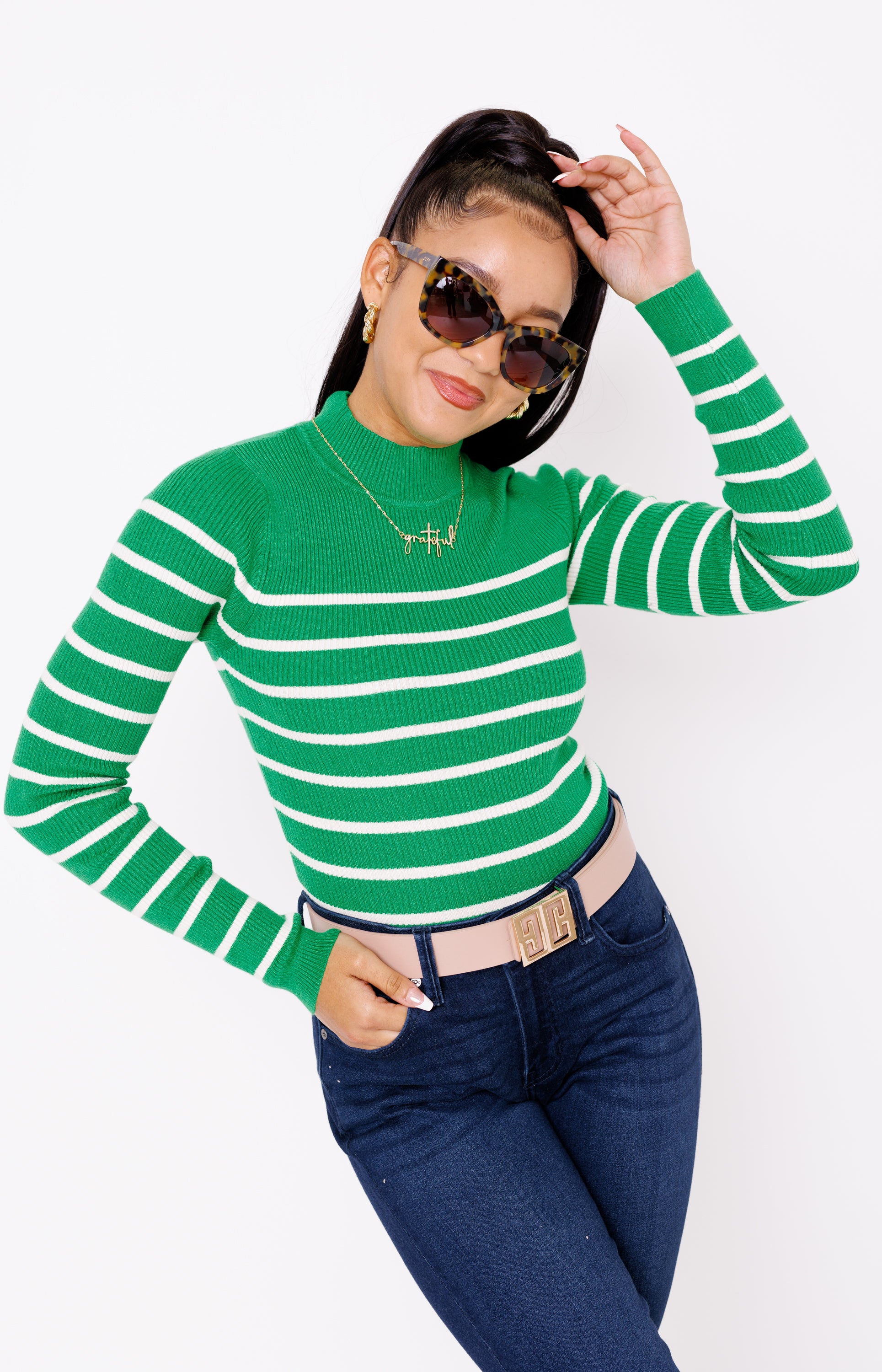 Festive Finesse Holiday Shirt, GREEN
