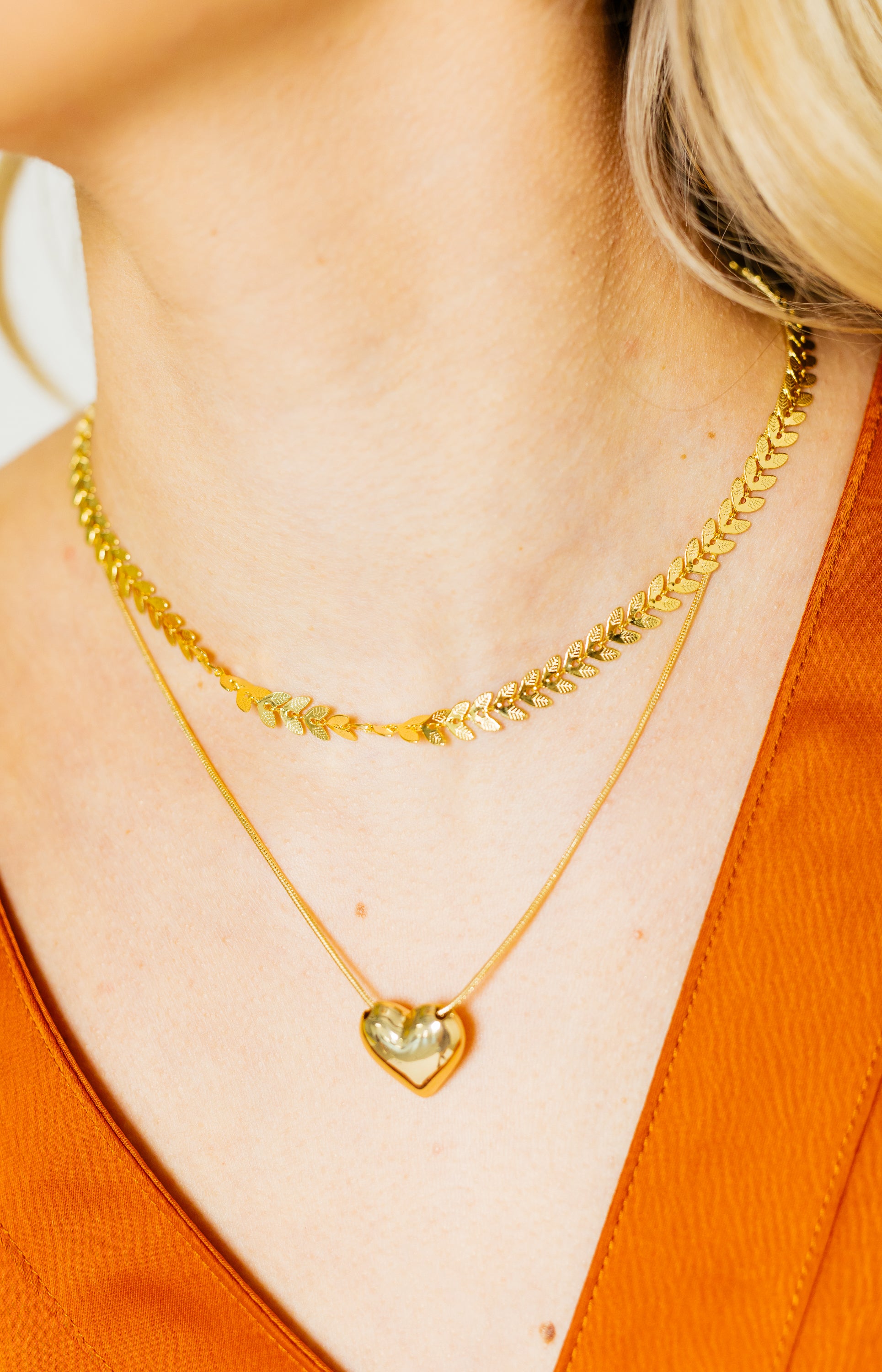 Heart Necklace, GOLD