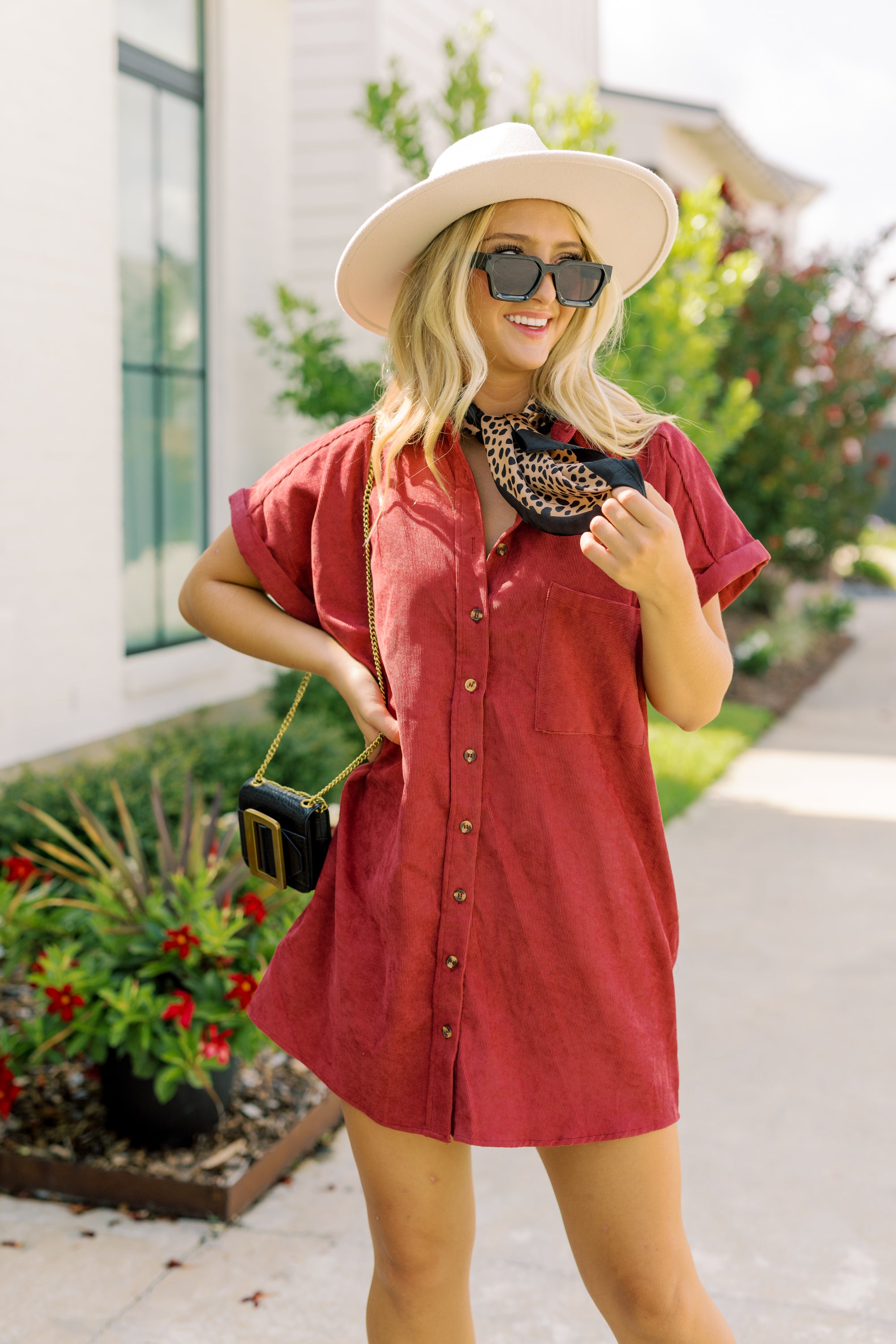 Jolene Mini Dress, MERLOT