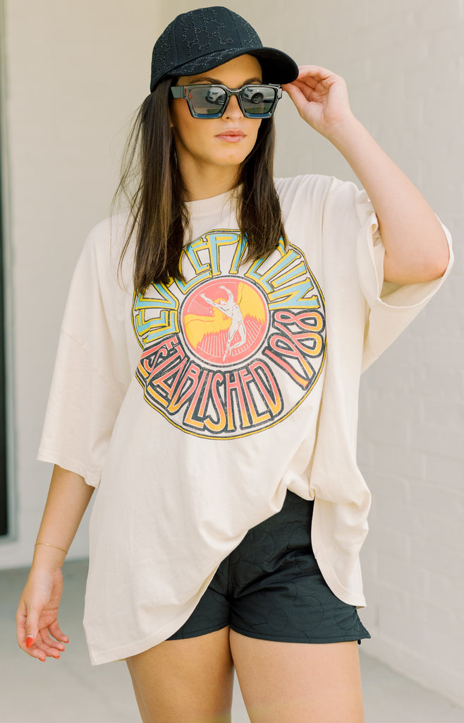 DayDreamer: Led Zeppelin 1968 O/S Tee, DIRTY WHITE