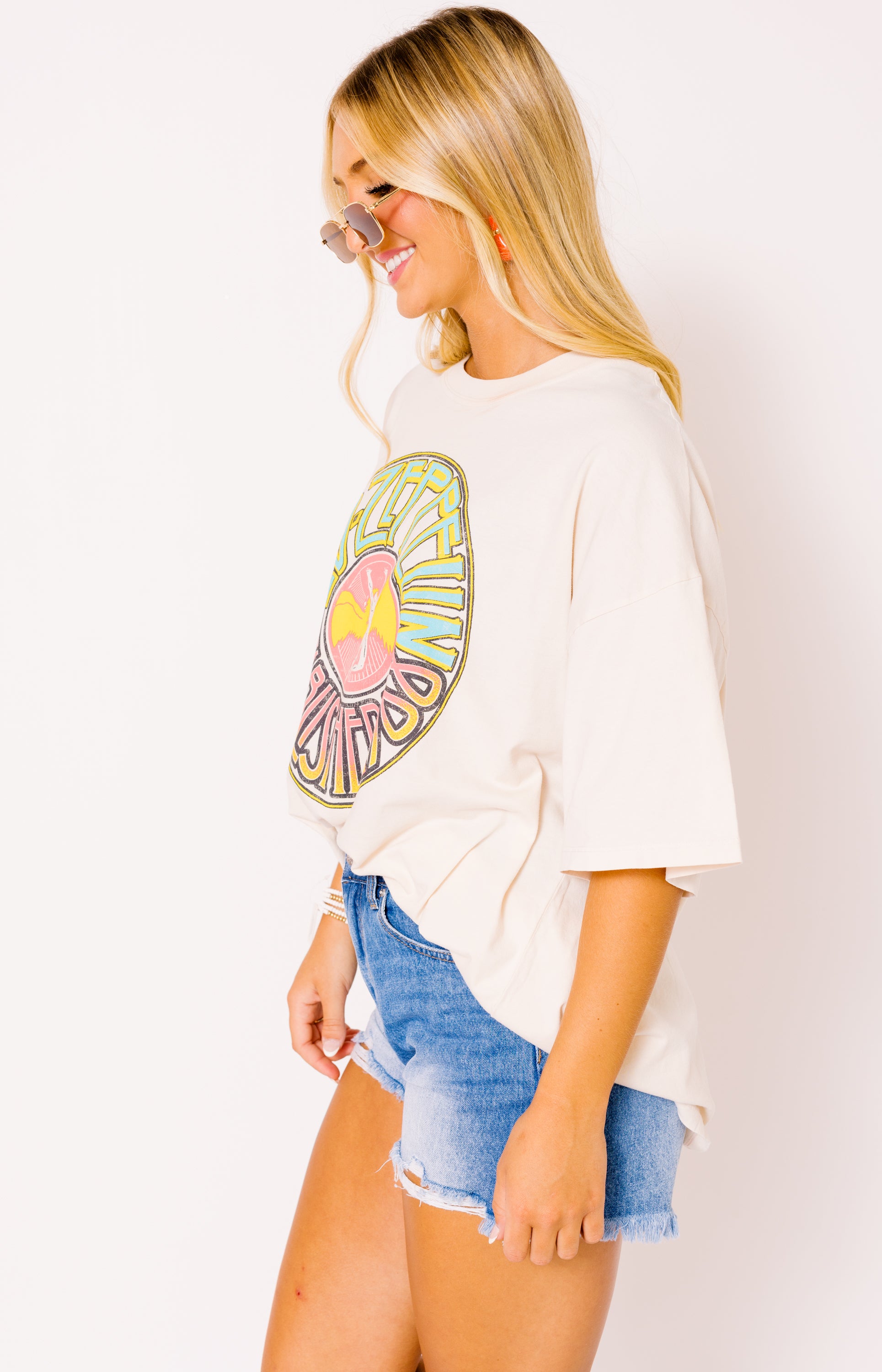 DayDreamer: Led Zeppelin 1968 O/S Tee, DIRTY WHITE