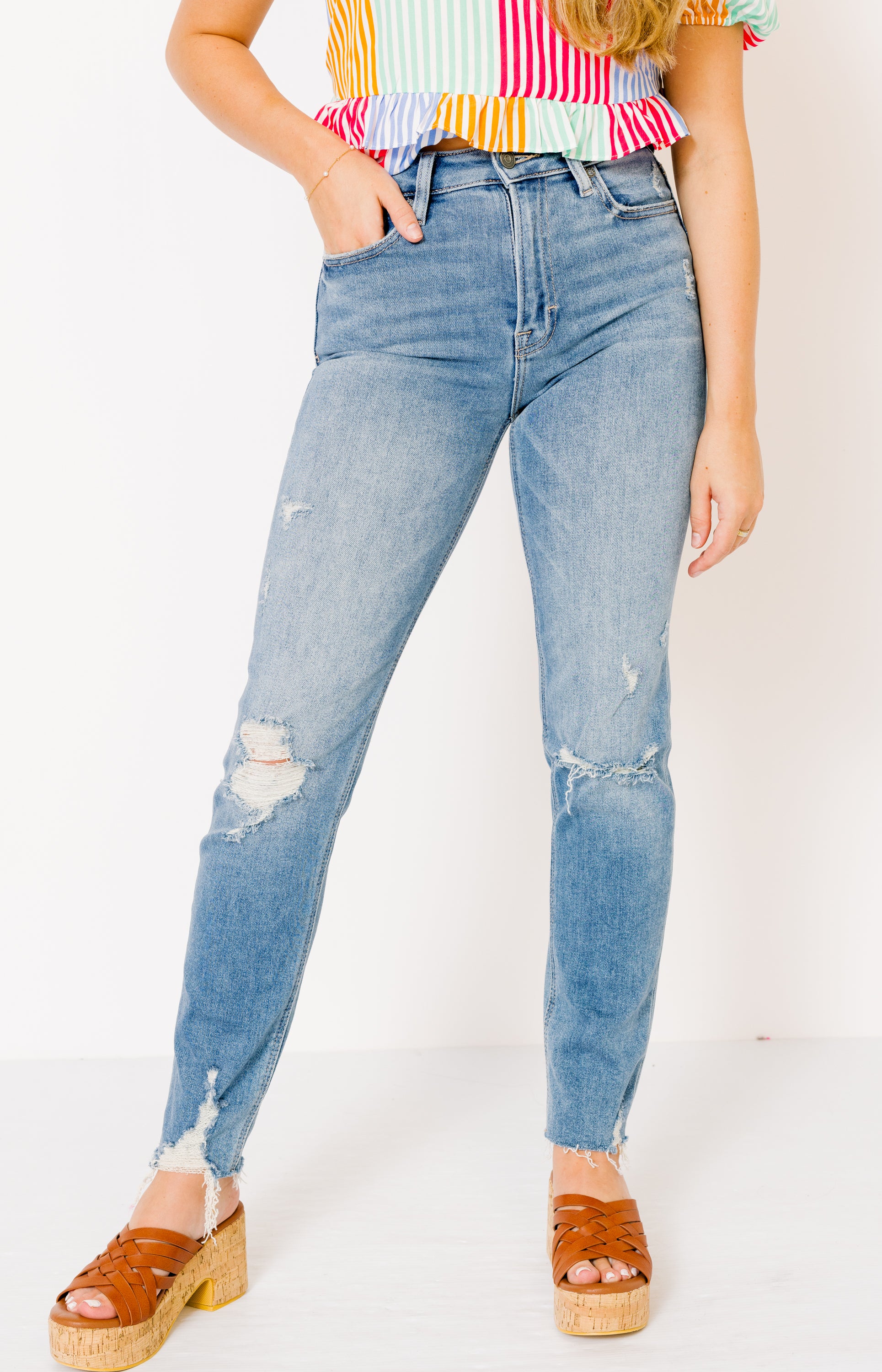 Harley High Rise Slim Mom Jean