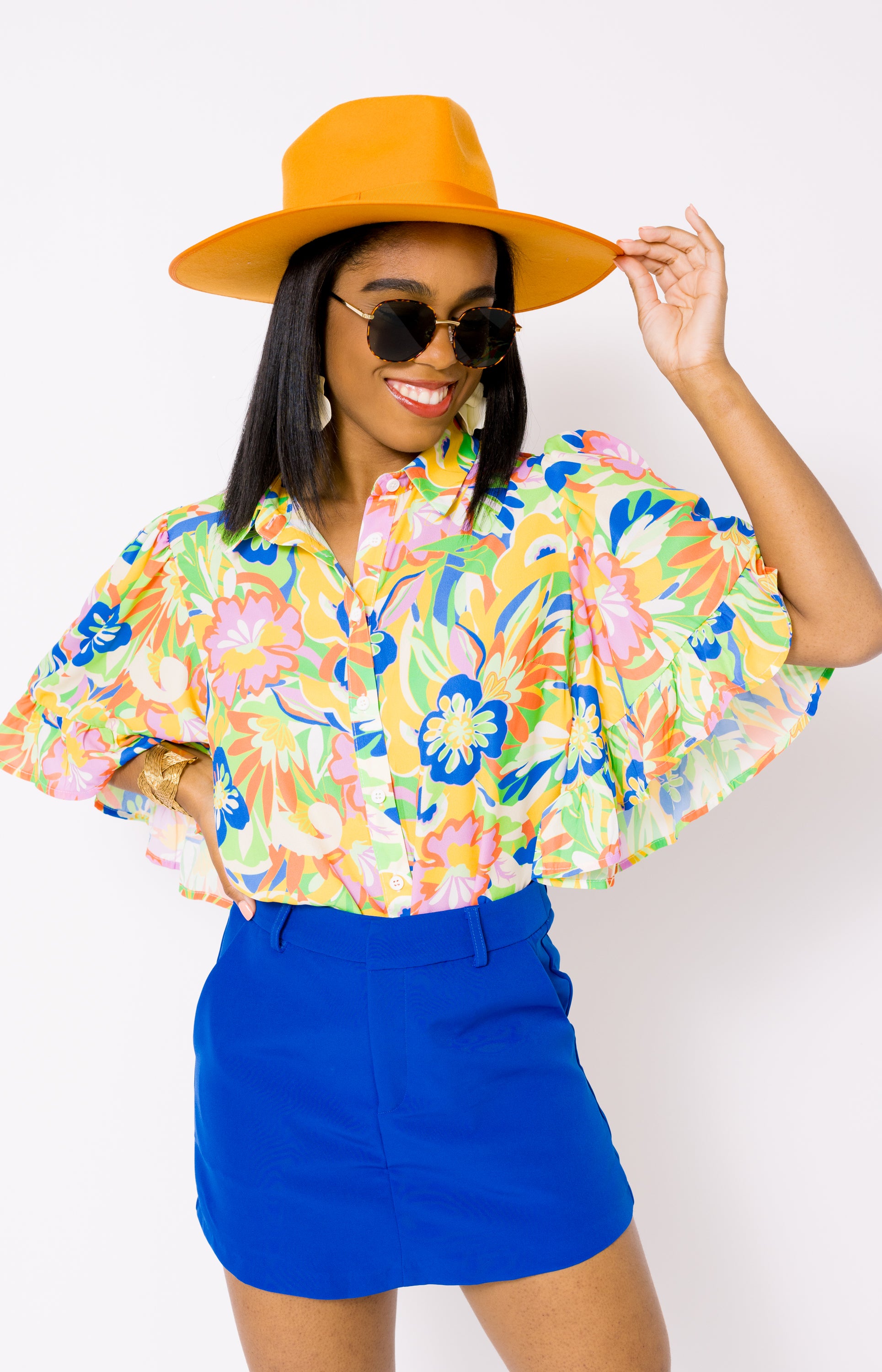 Take Me On Vacay Top, GREEN BLUE