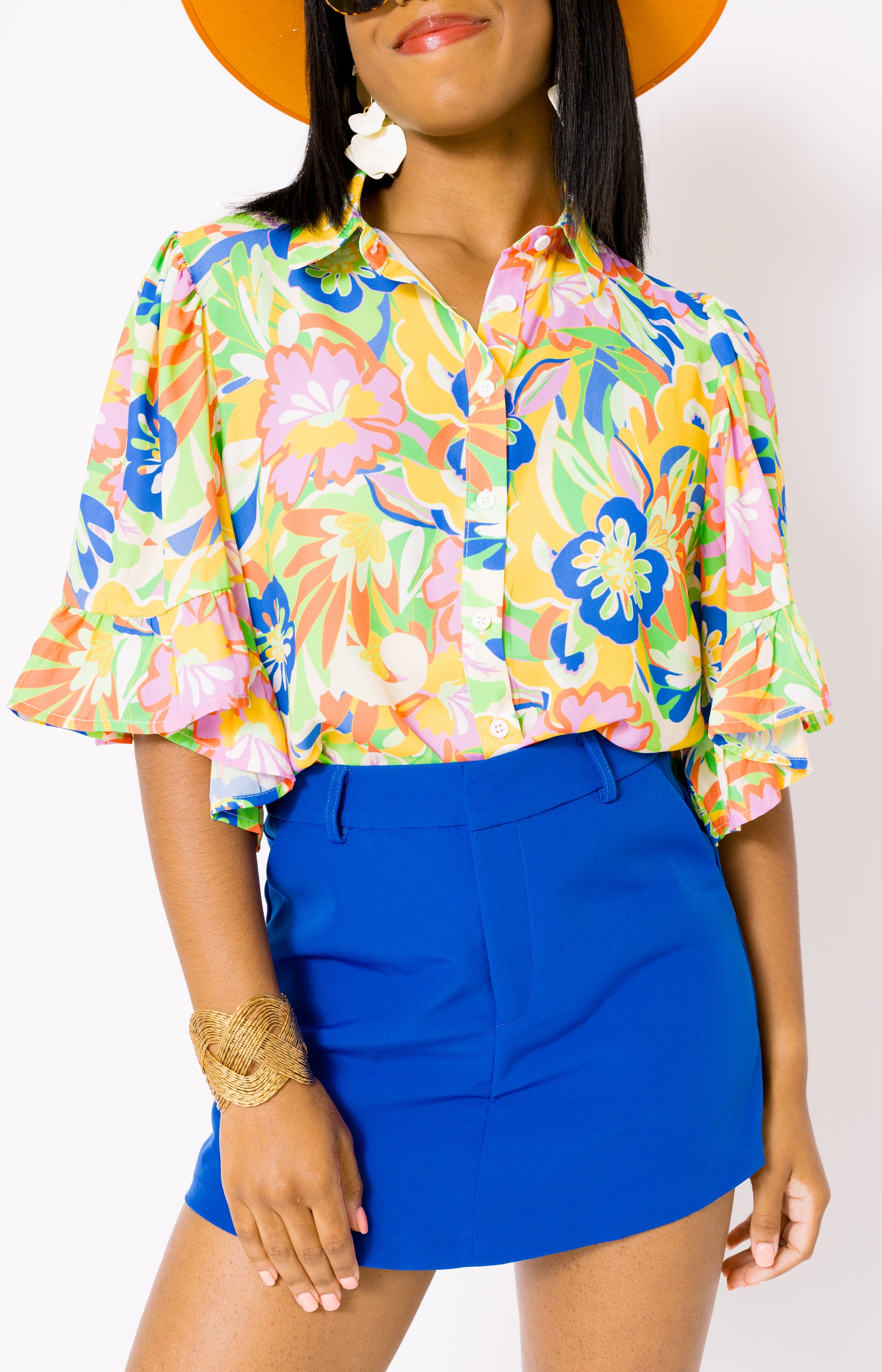 Take Me On Vacay Top, GREEN BLUE