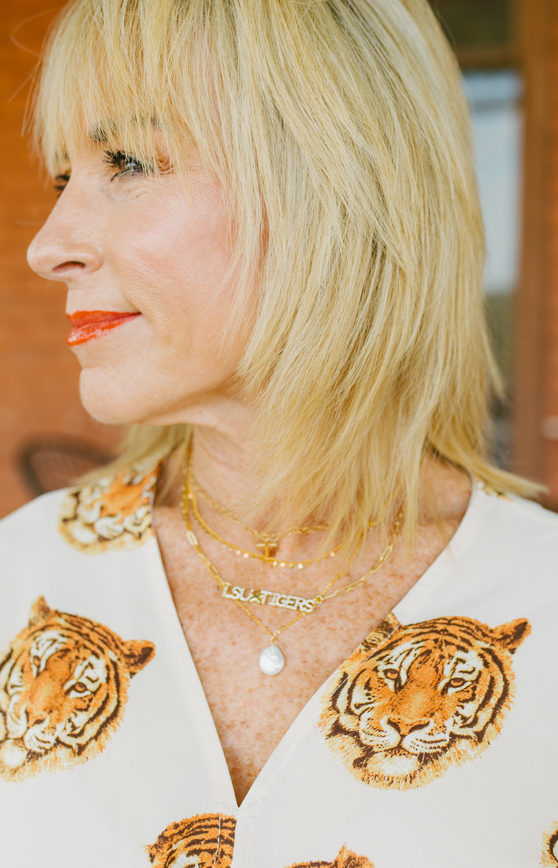 Treasure Jewels: LSU Tigers Necklace, GOLD