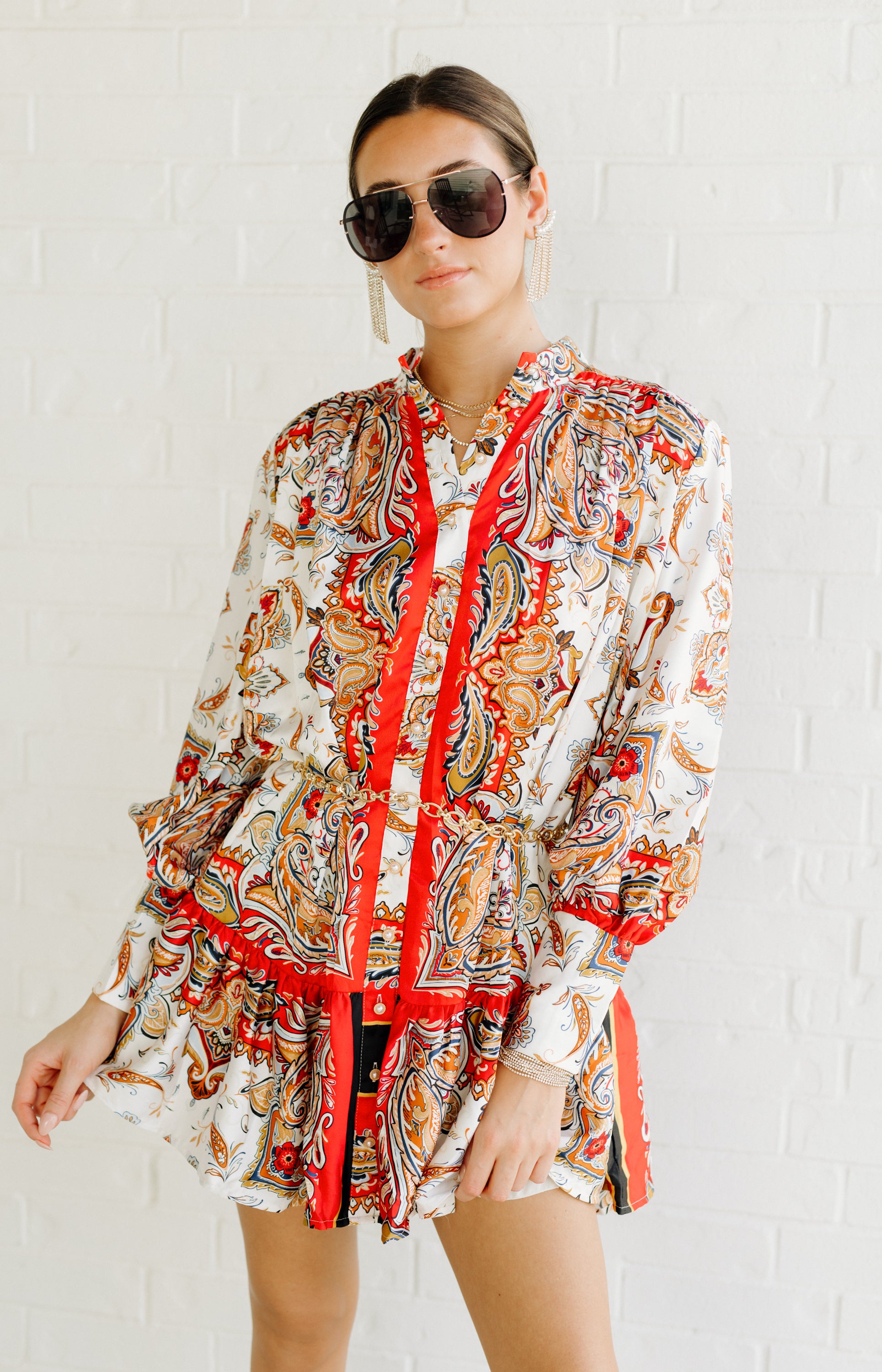 Versaille Dress, CREAM/CORAL