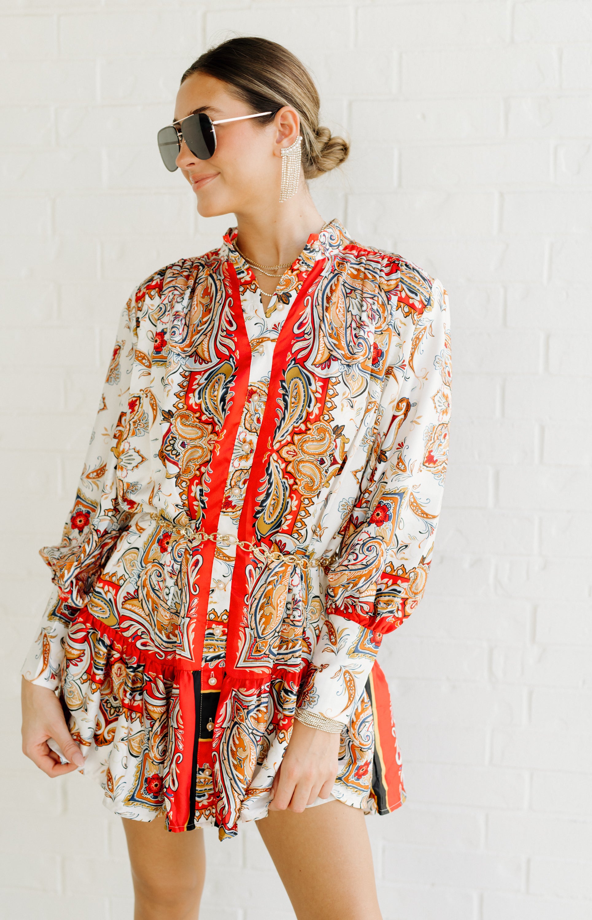 Versaille Dress, CREAM/CORAL