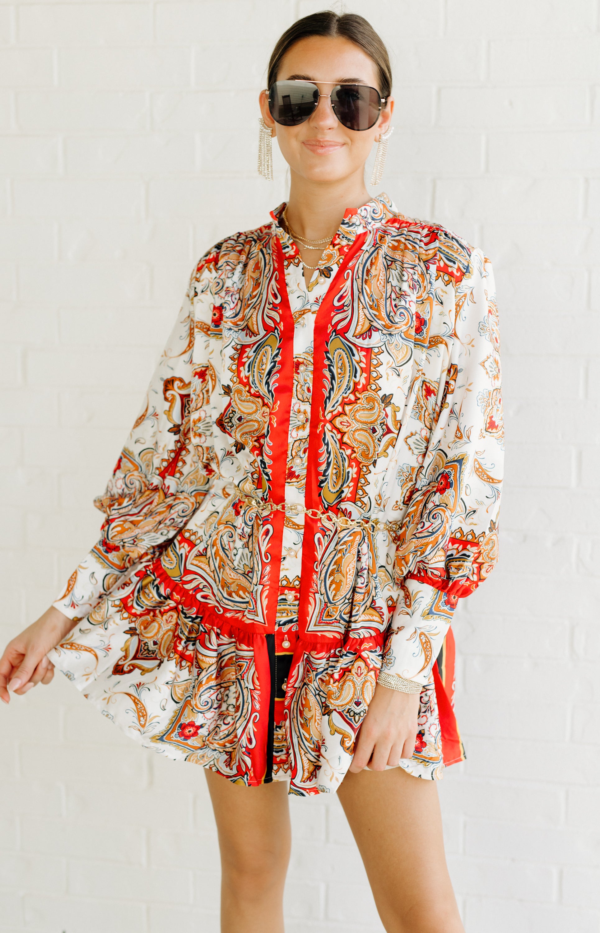 Versaille Dress, CREAM/CORAL