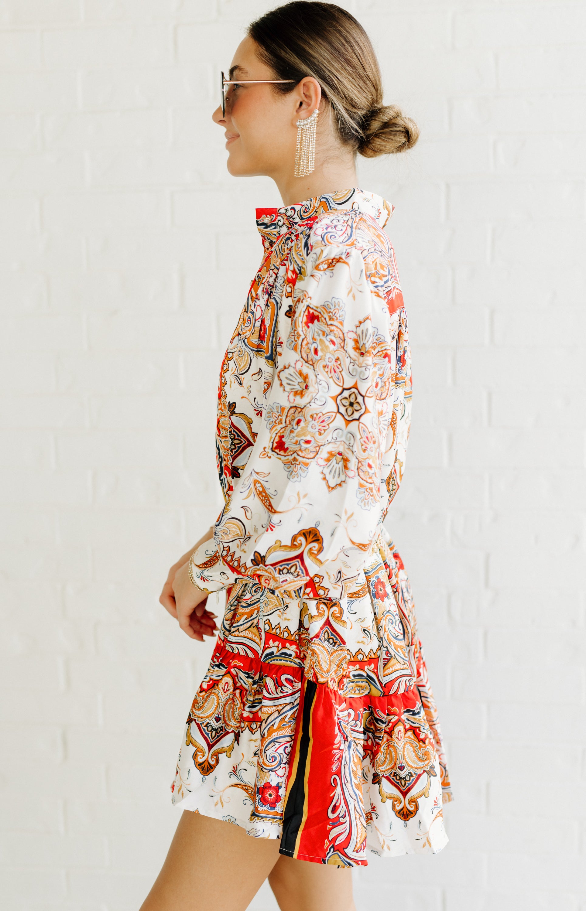 Versaille Dress, CREAM/CORAL