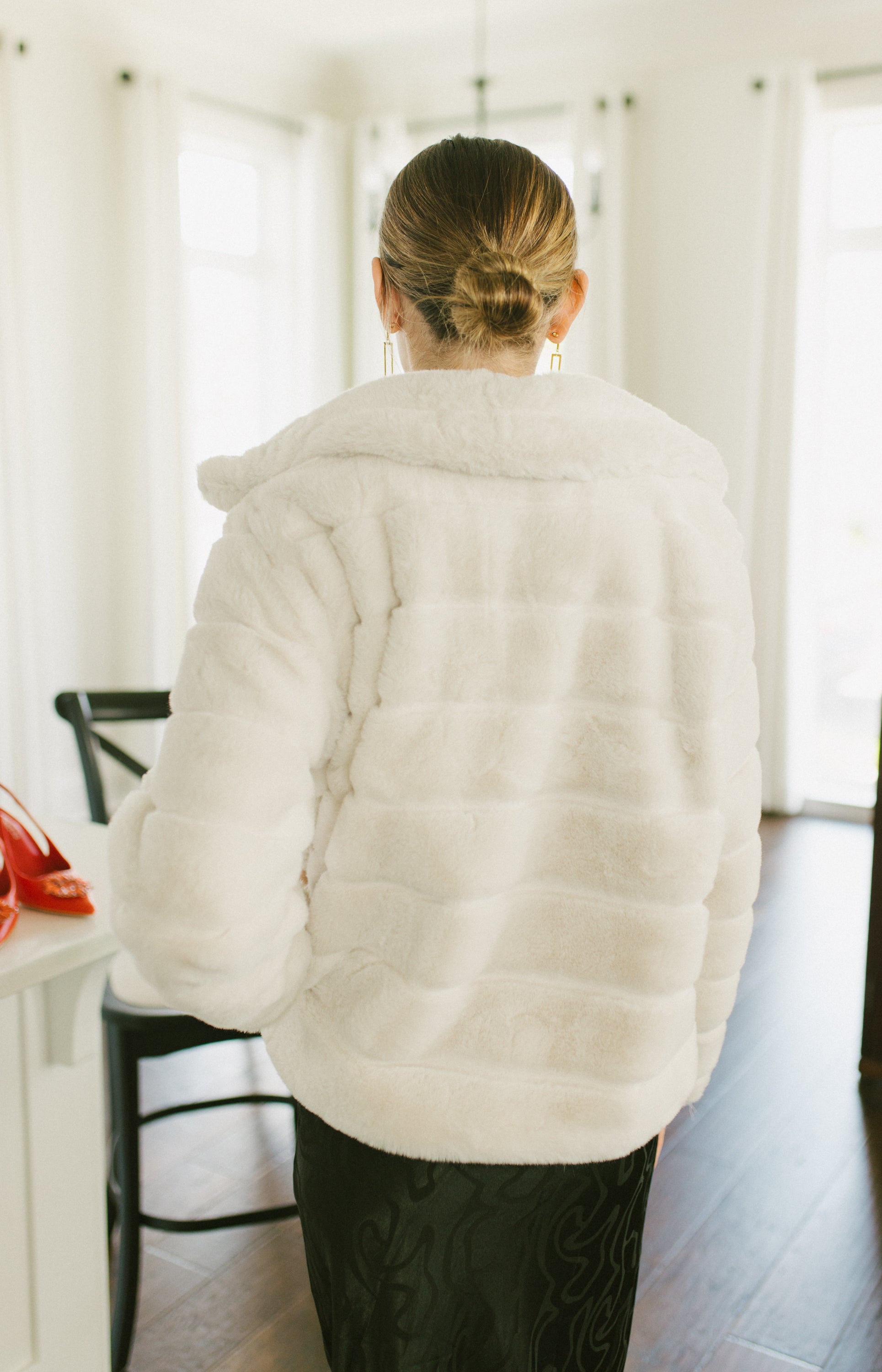 Overly Luxe Fur Jacket, CREAM