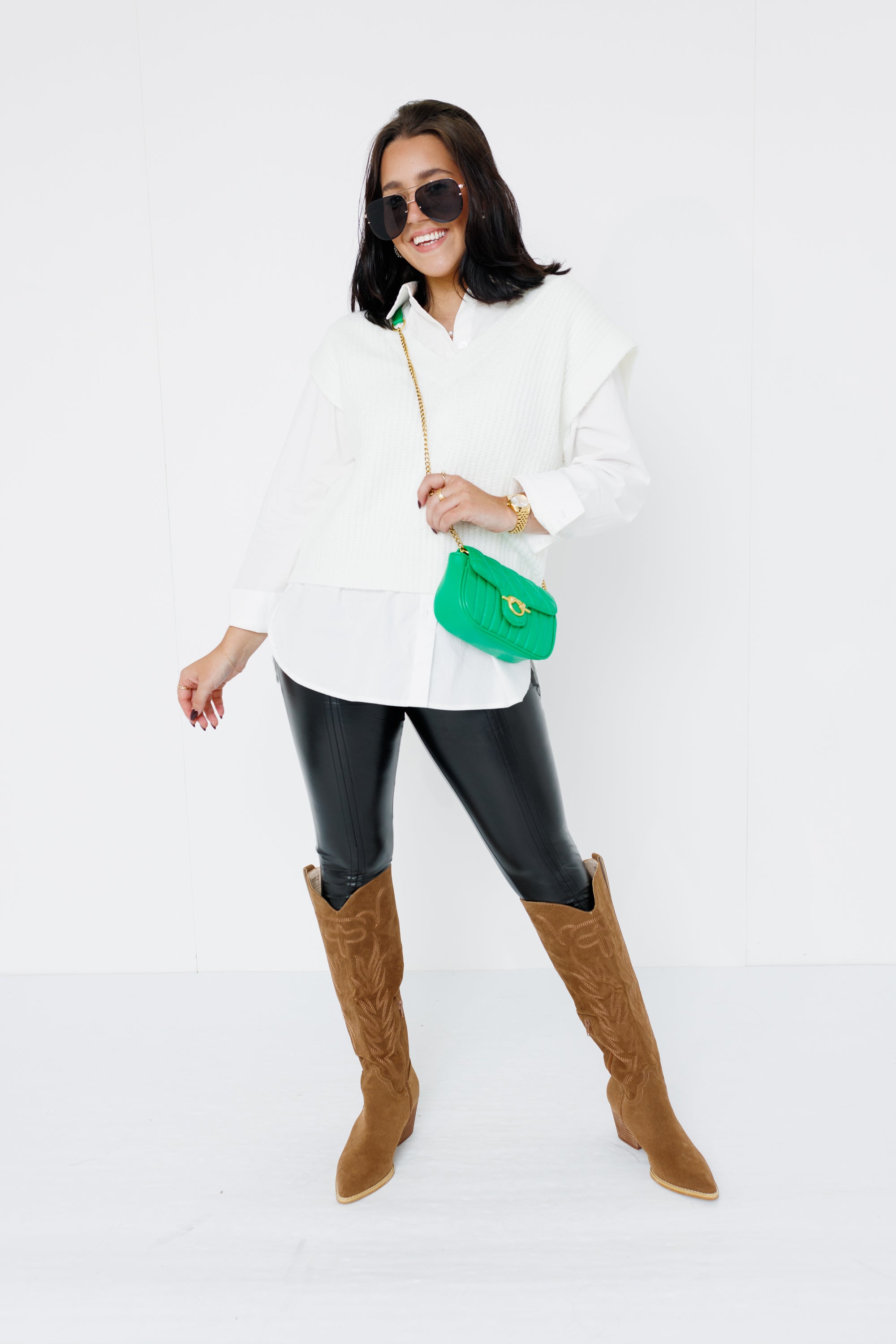Classic Allure Button Down Shirt, OFF WHITE