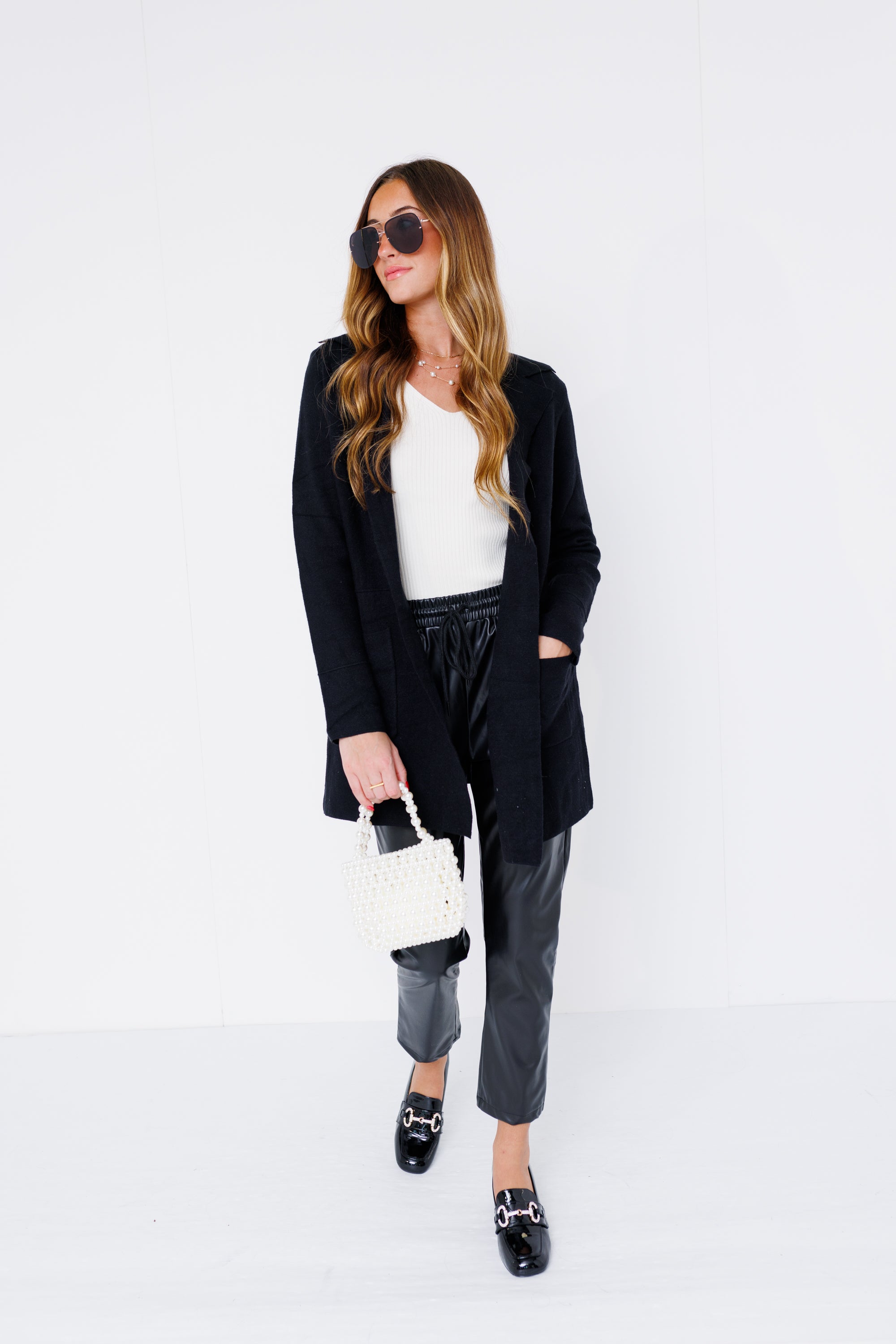 Dress Me Up Sweater Cardigan, BLACK