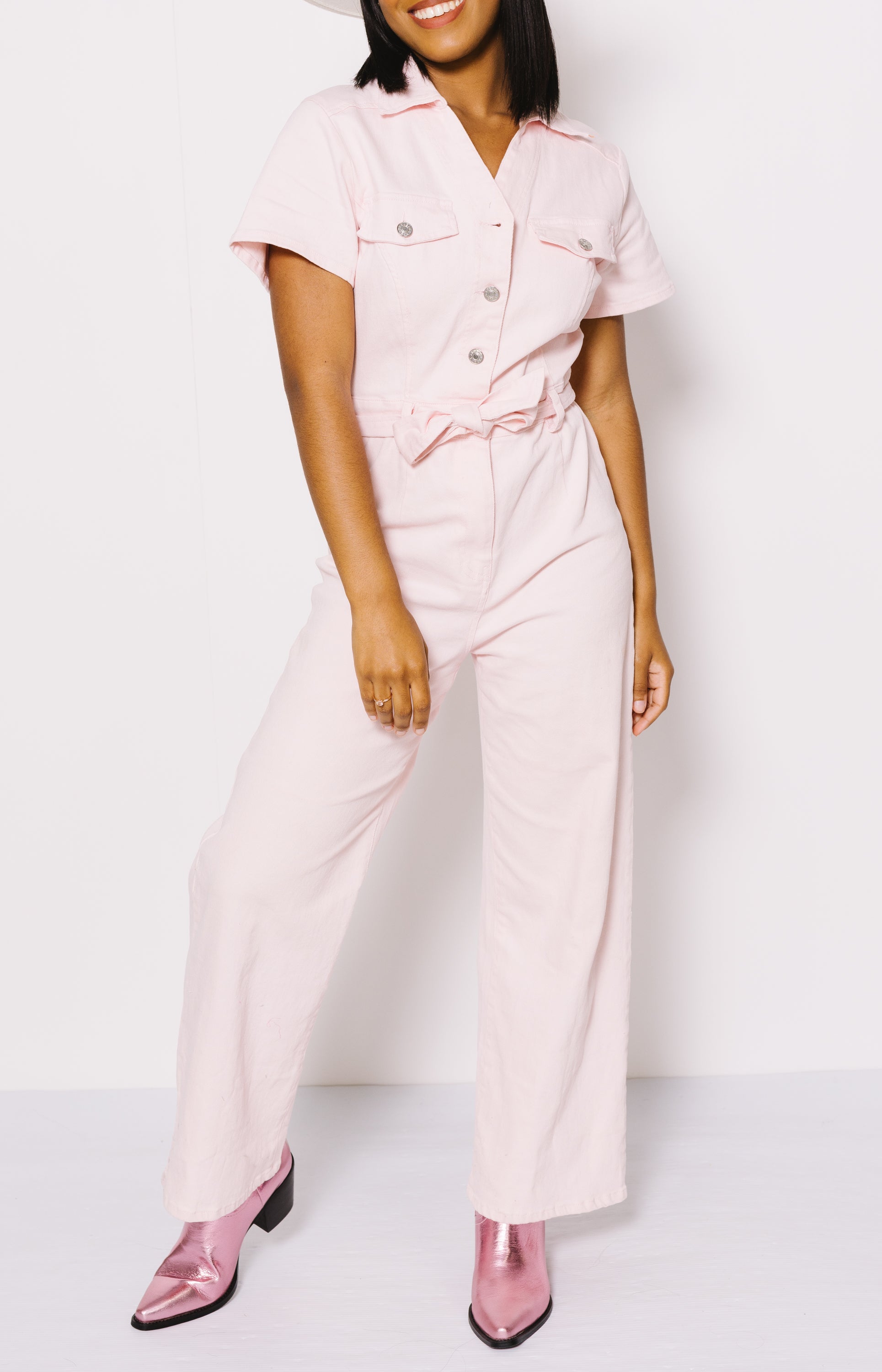 Carter Utility Jumpsuit, BABY PINK