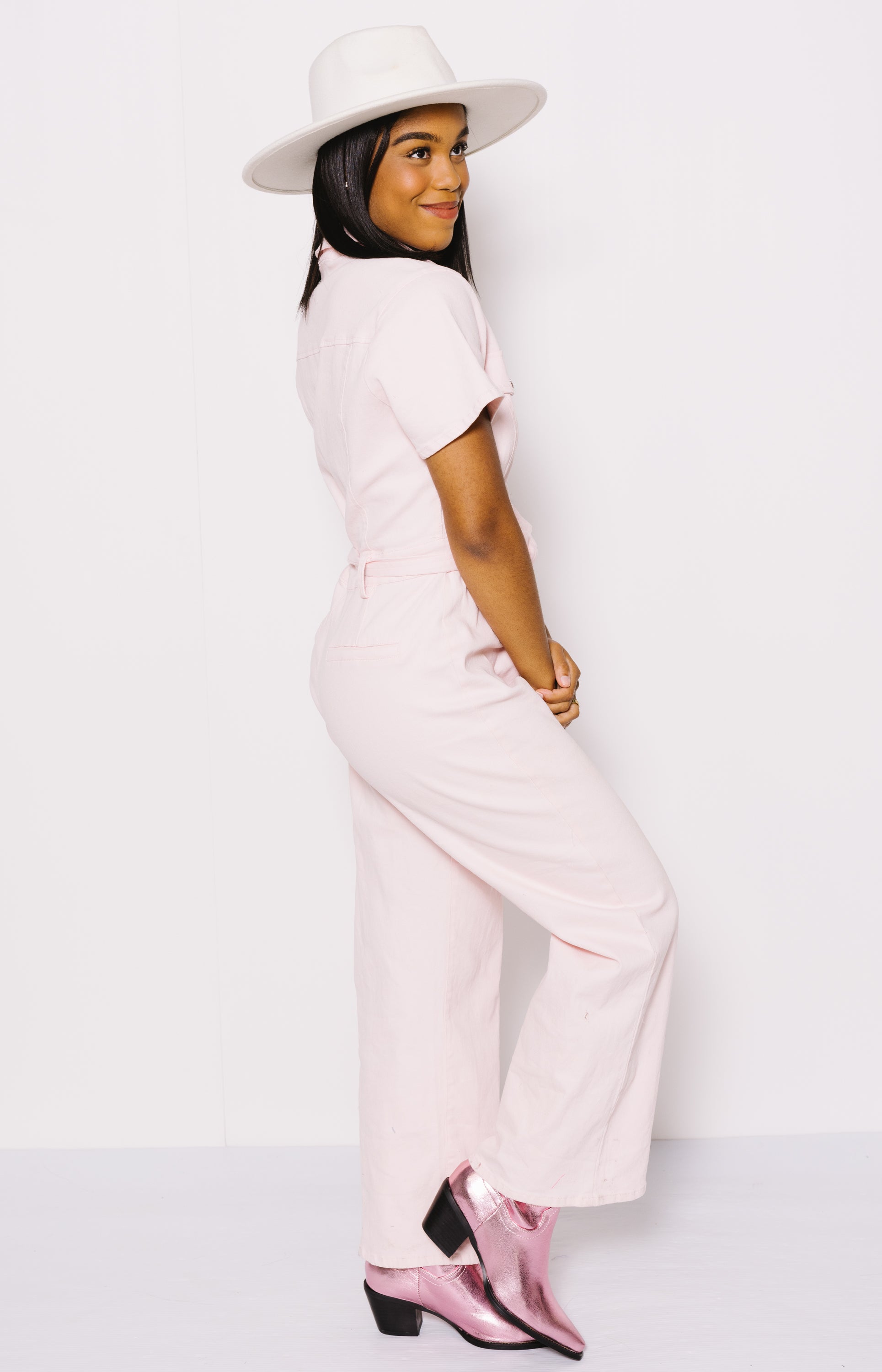 Carter Utility Jumpsuit, BABY PINK