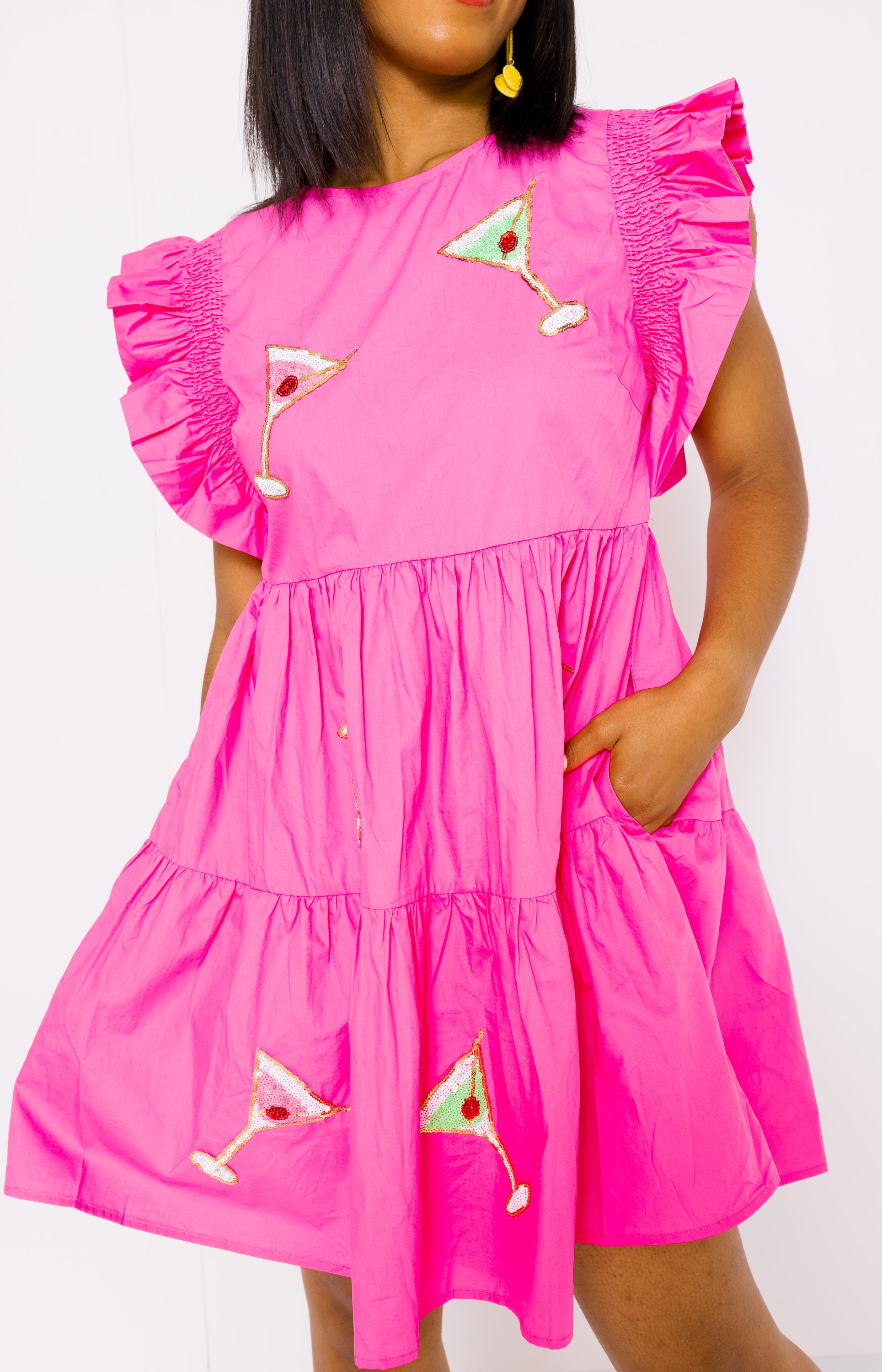 Martini Time Mini Dress, HOT PINK
