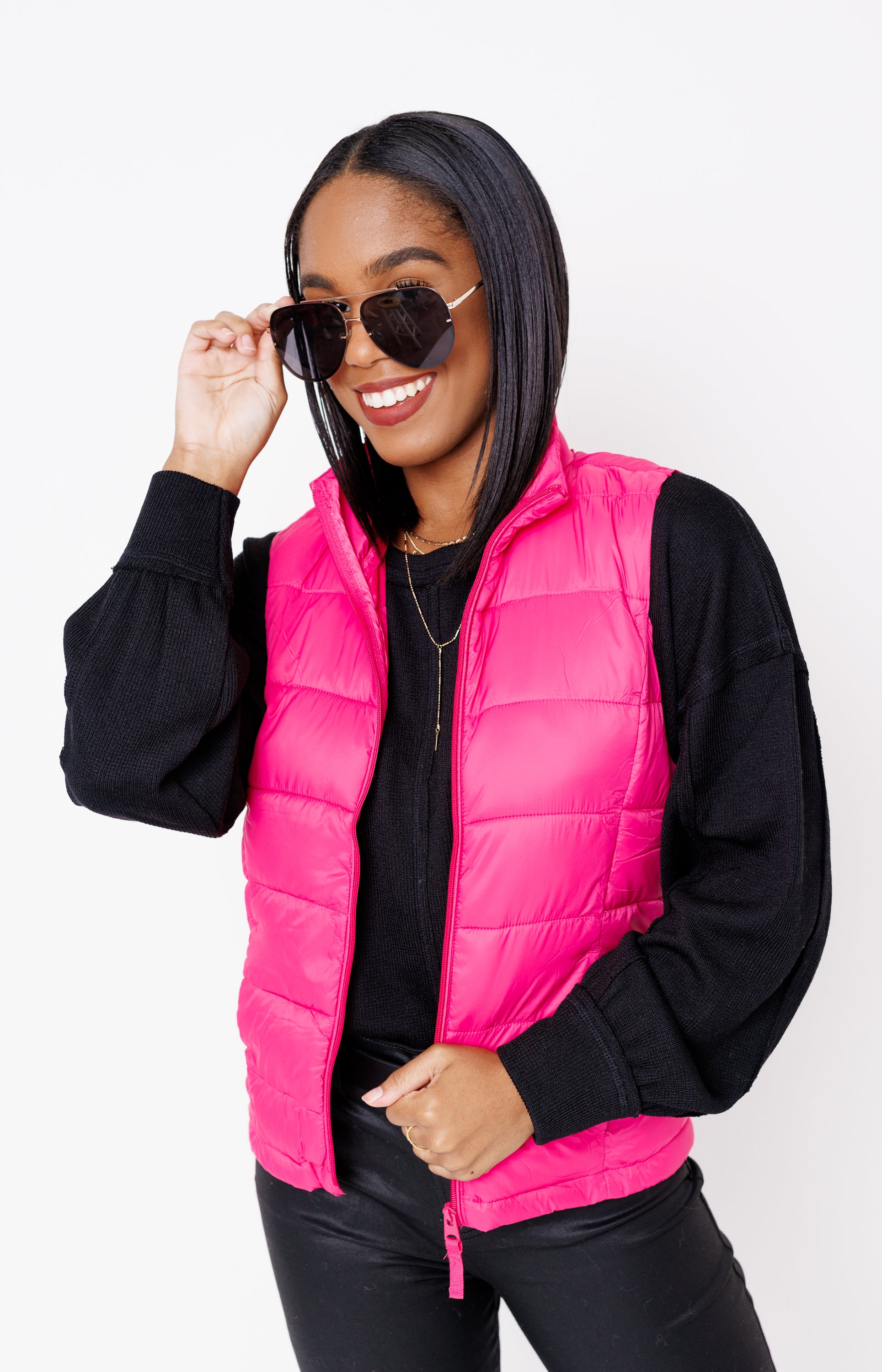 Urban Explorer Puffer Vest, FUCHSIA