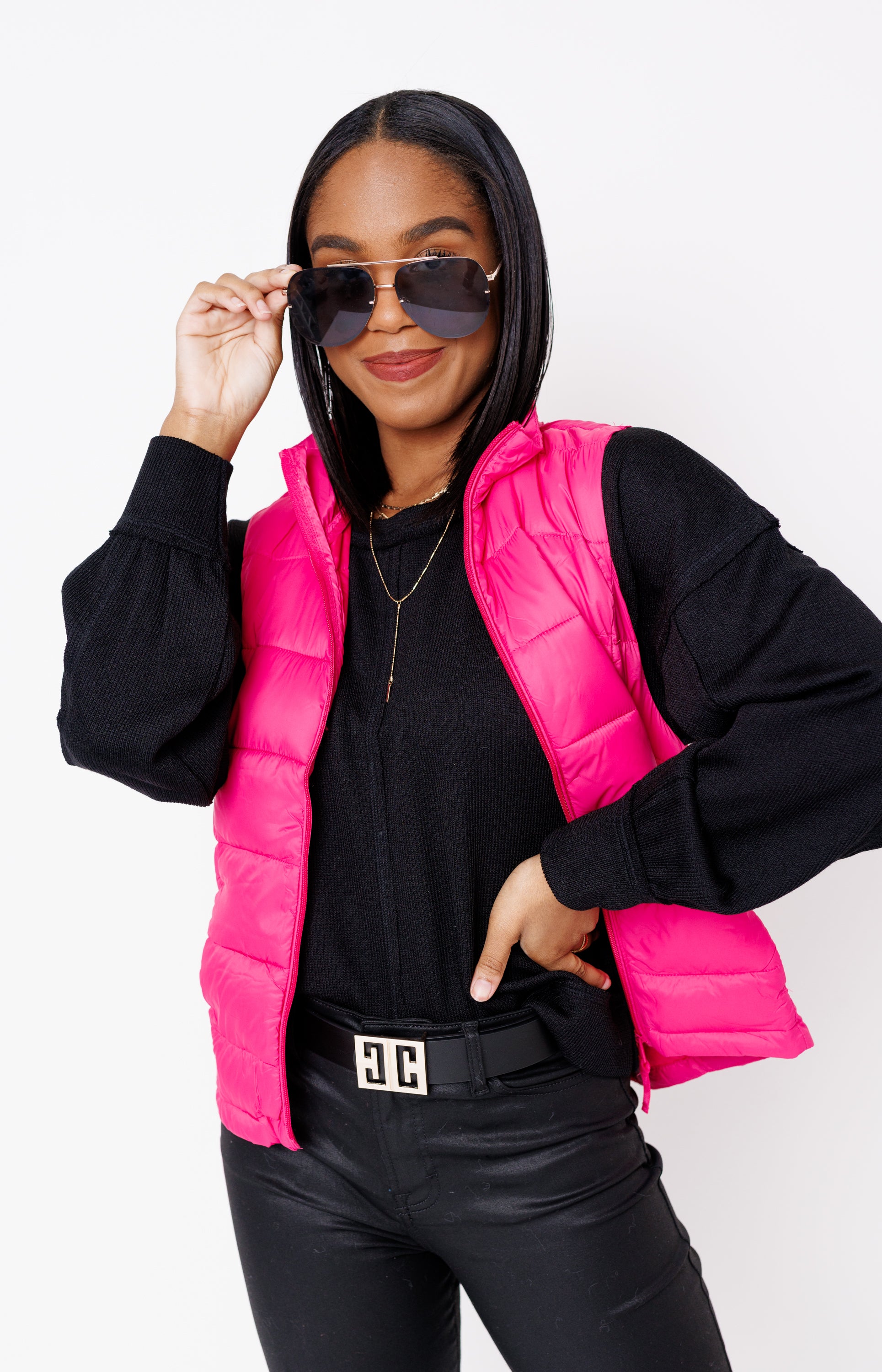 Urban Explorer Puffer Vest, FUCHSIA