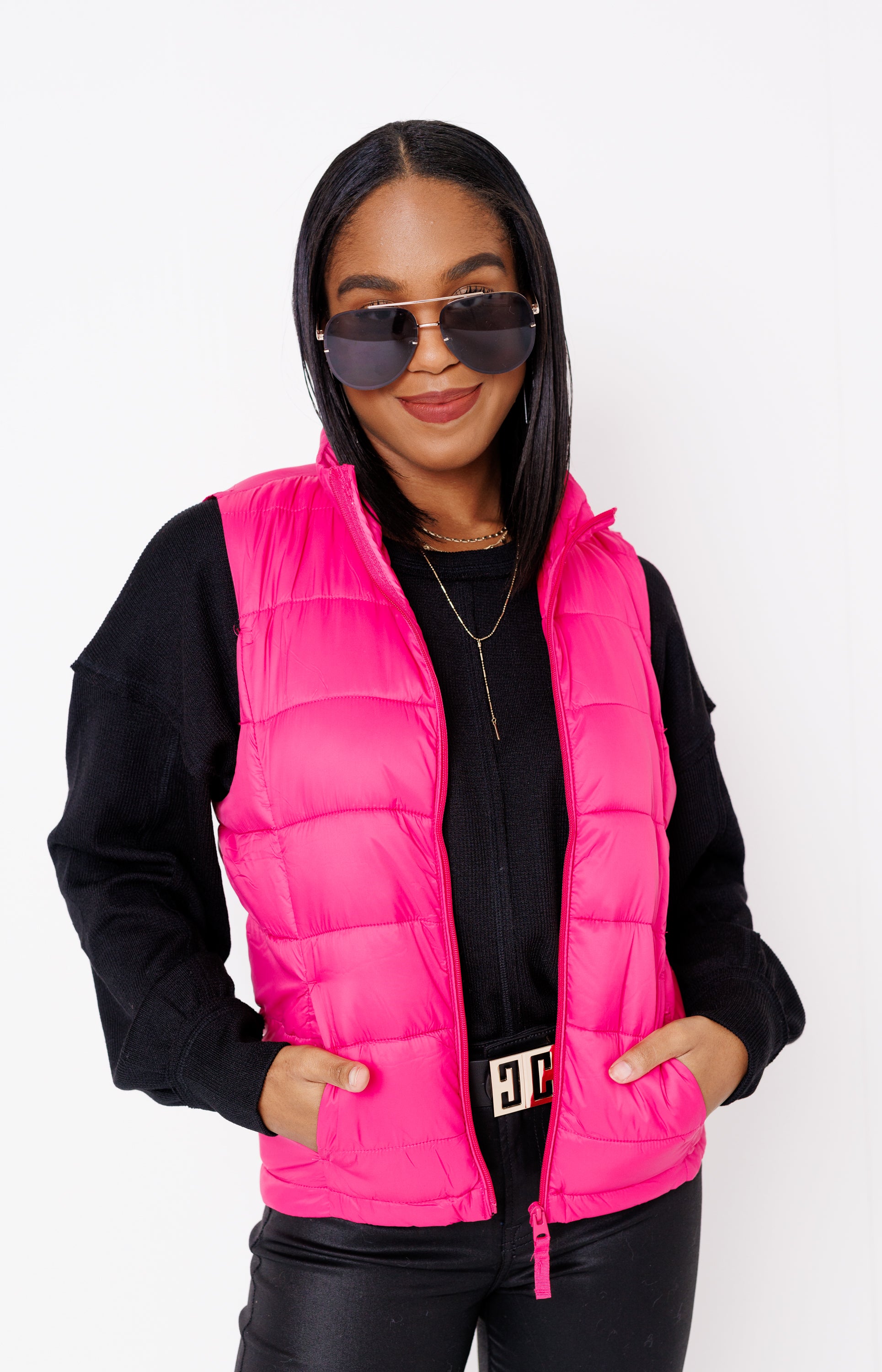 Urban Explorer Puffer Vest, FUCHSIA