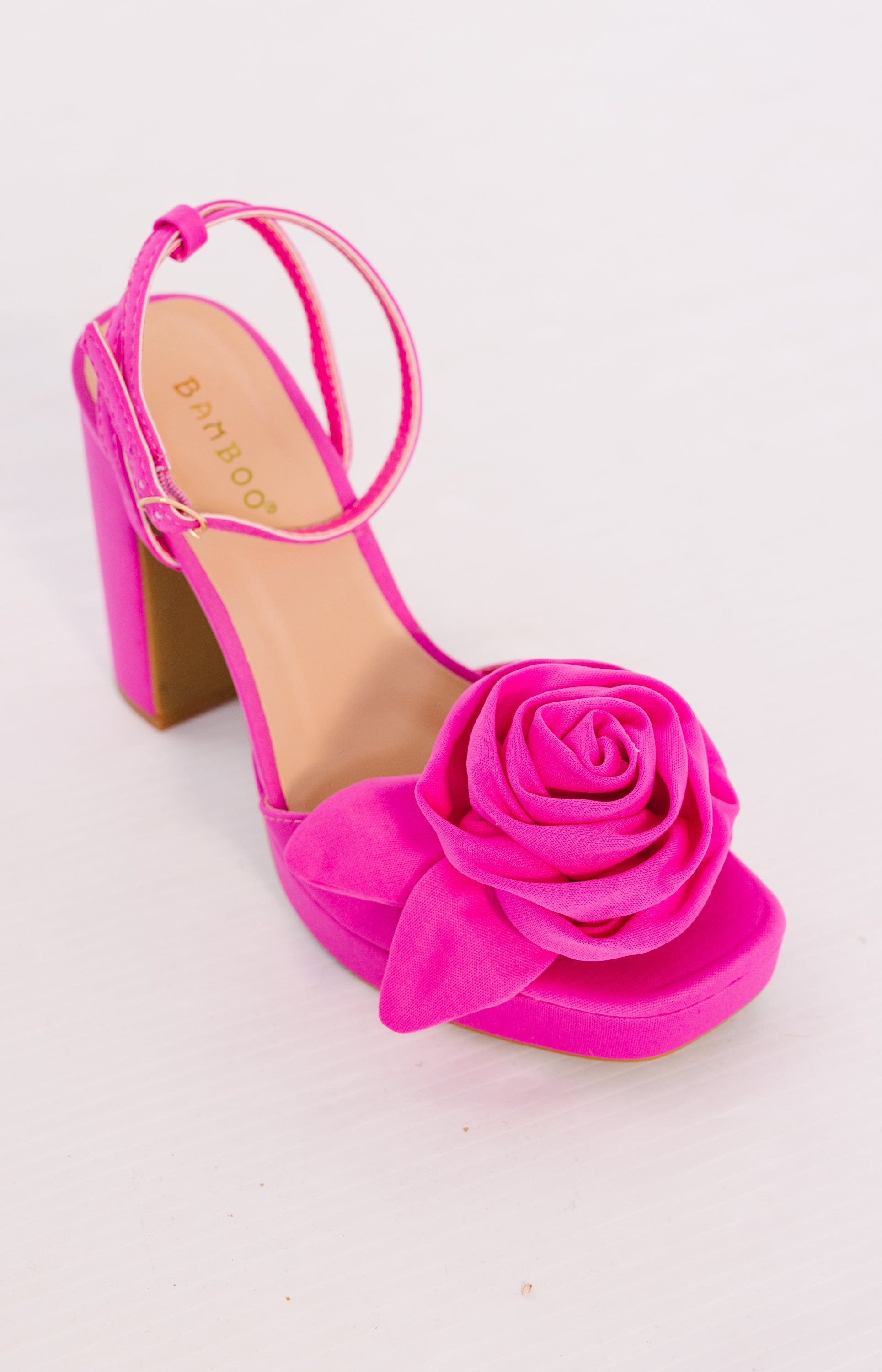 Rose Platform Heel, HOT PINK