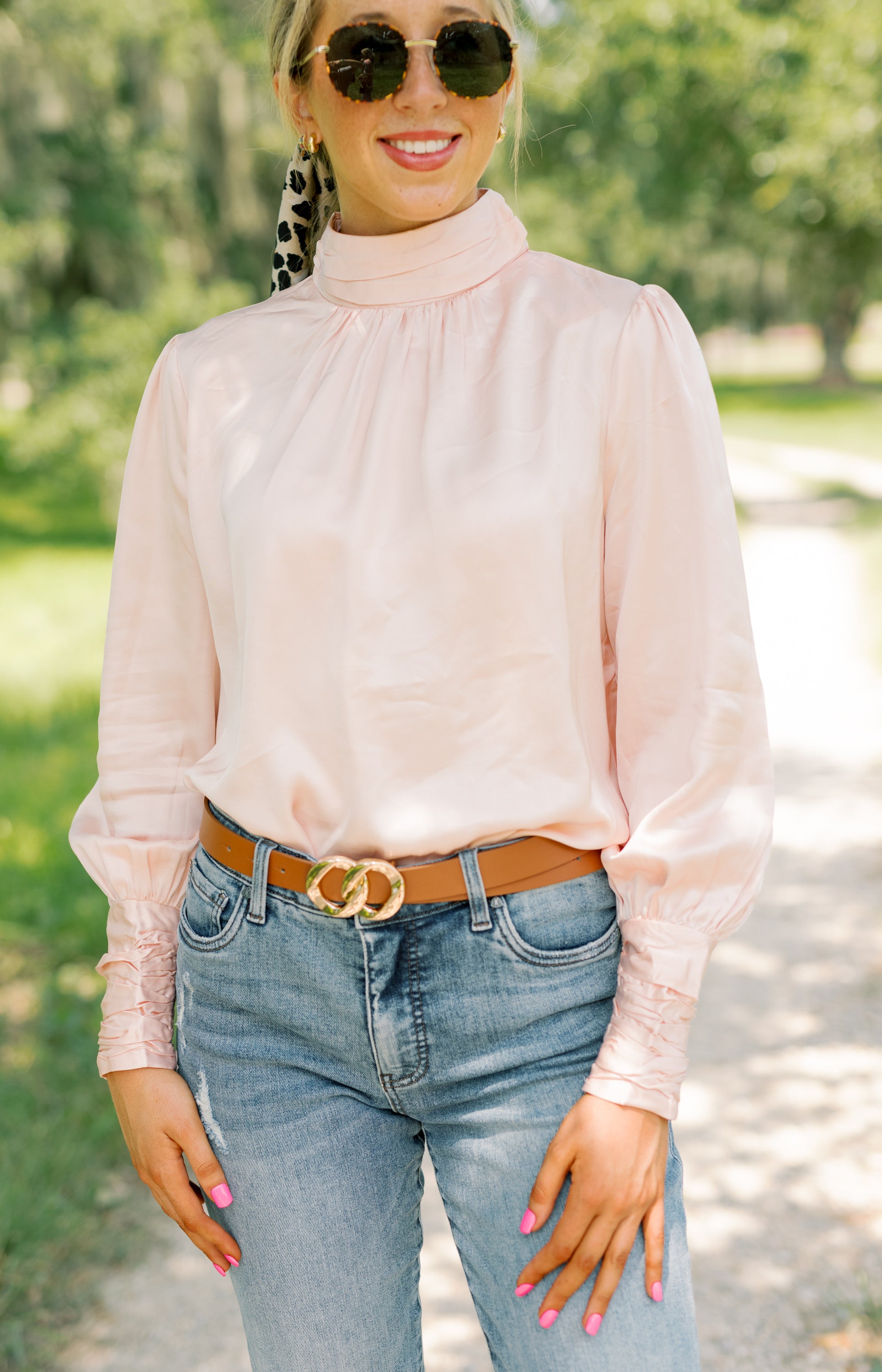 Elegant Debut Blouse, BLUSH