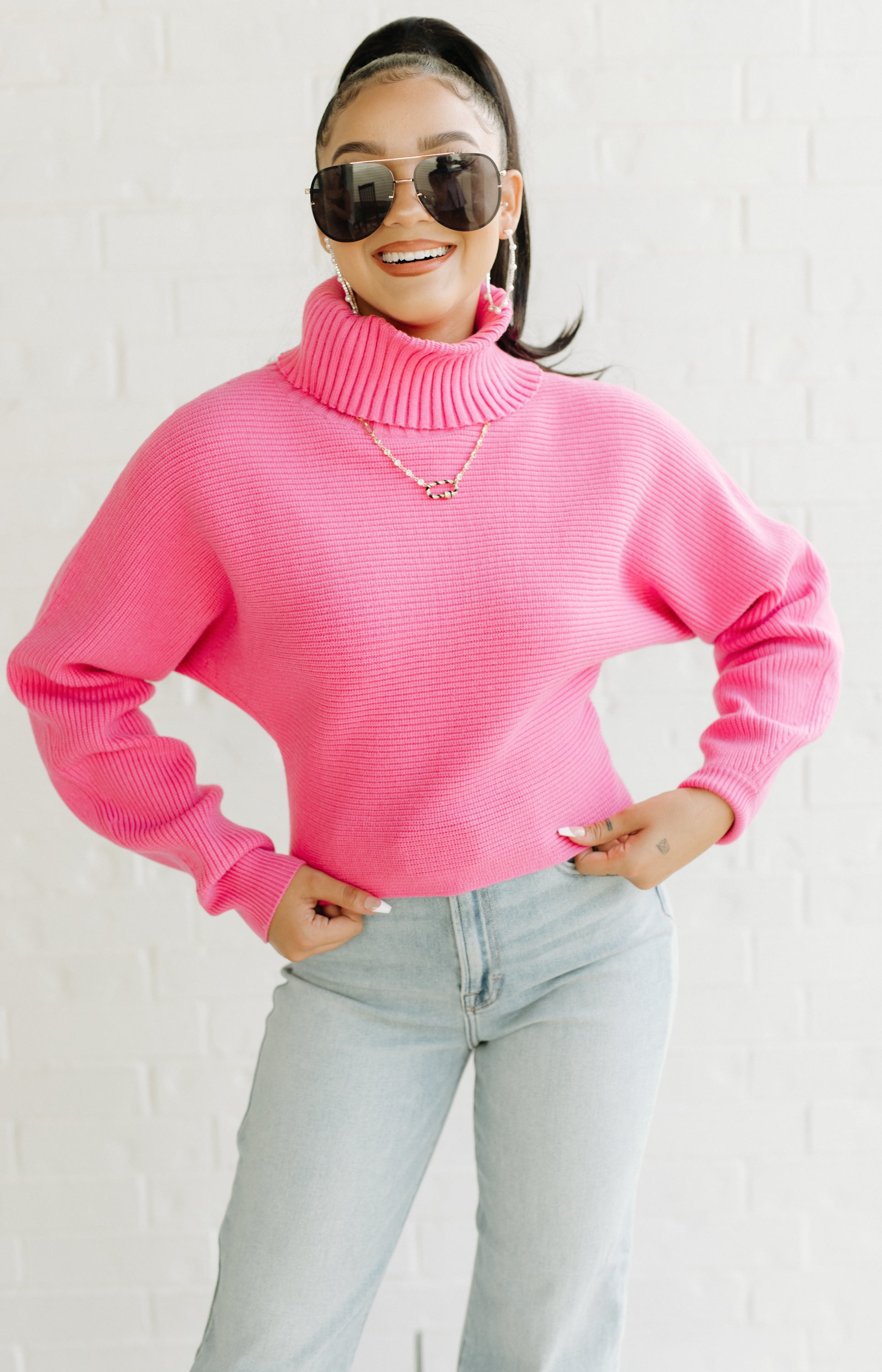 Lovely Loom Sweater, CANDY PINK