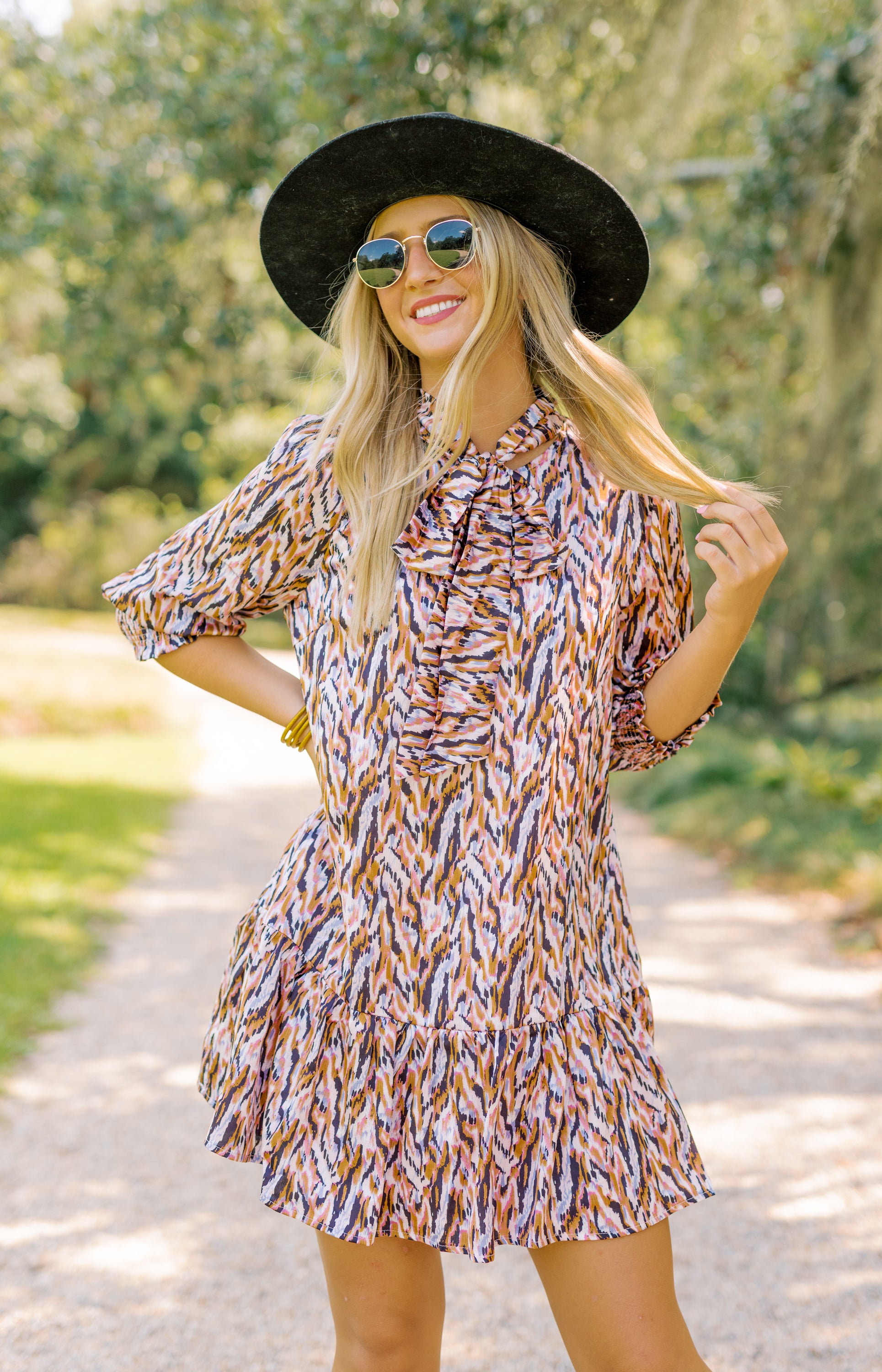 Pure Bliss Mini Dress, LILAC/CAMEL