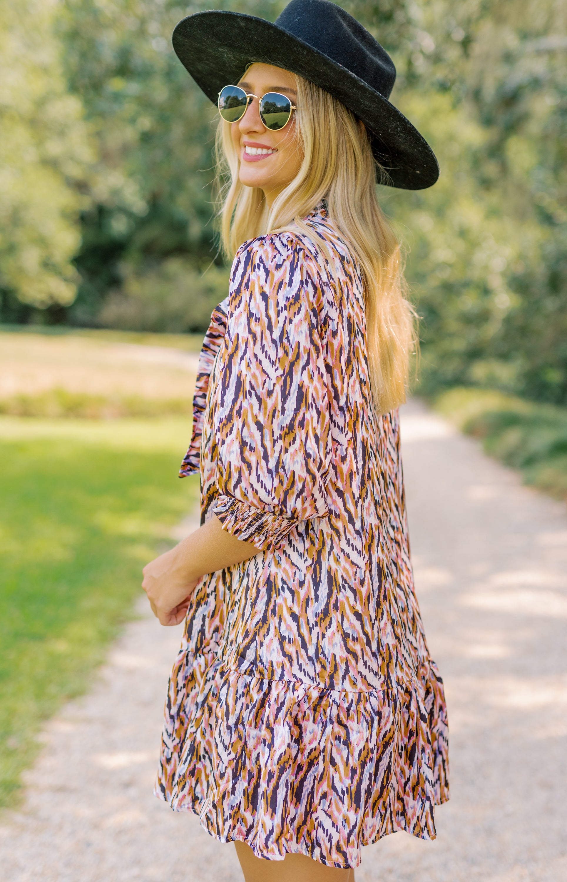 Pure Bliss Mini Dress, LILAC/CAMEL