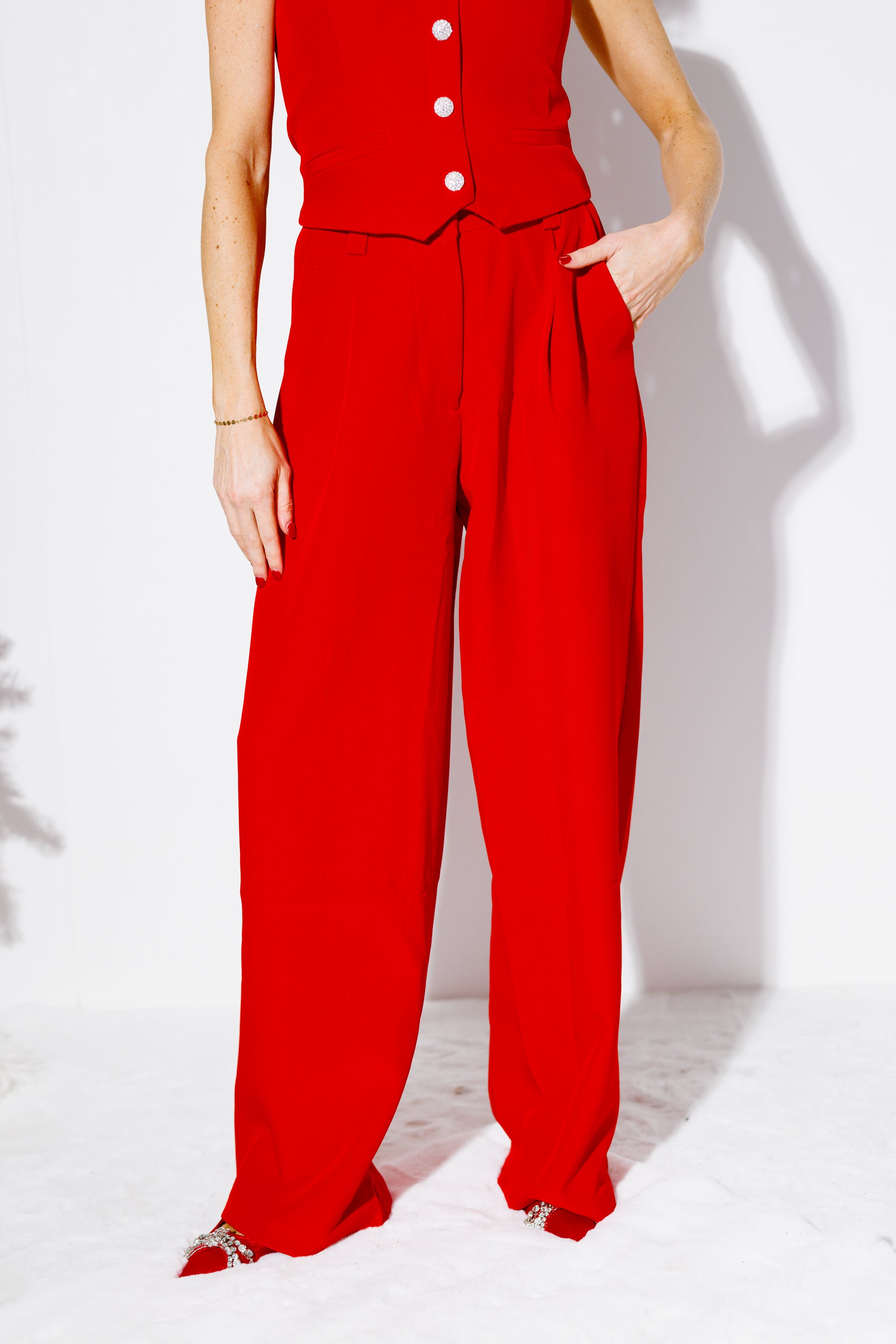 Very Merry Berry Trousers, RED