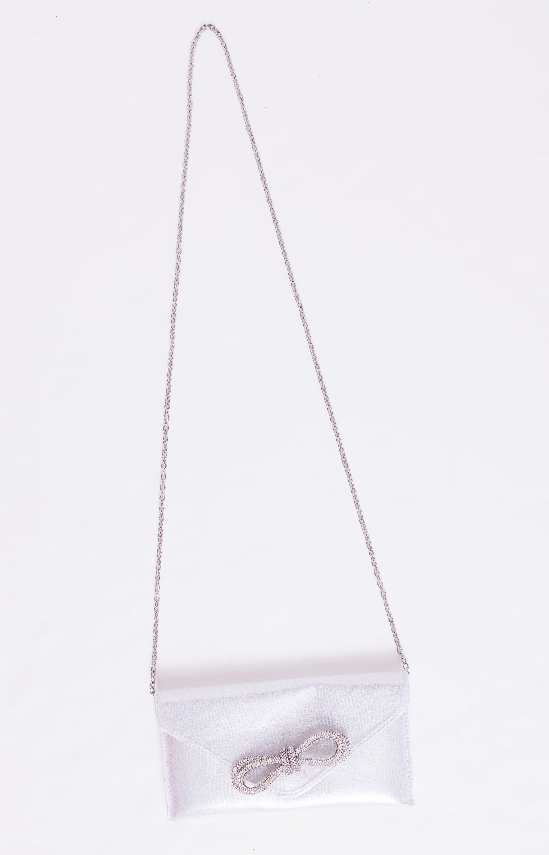 Bow Bling Clutch, SILVER