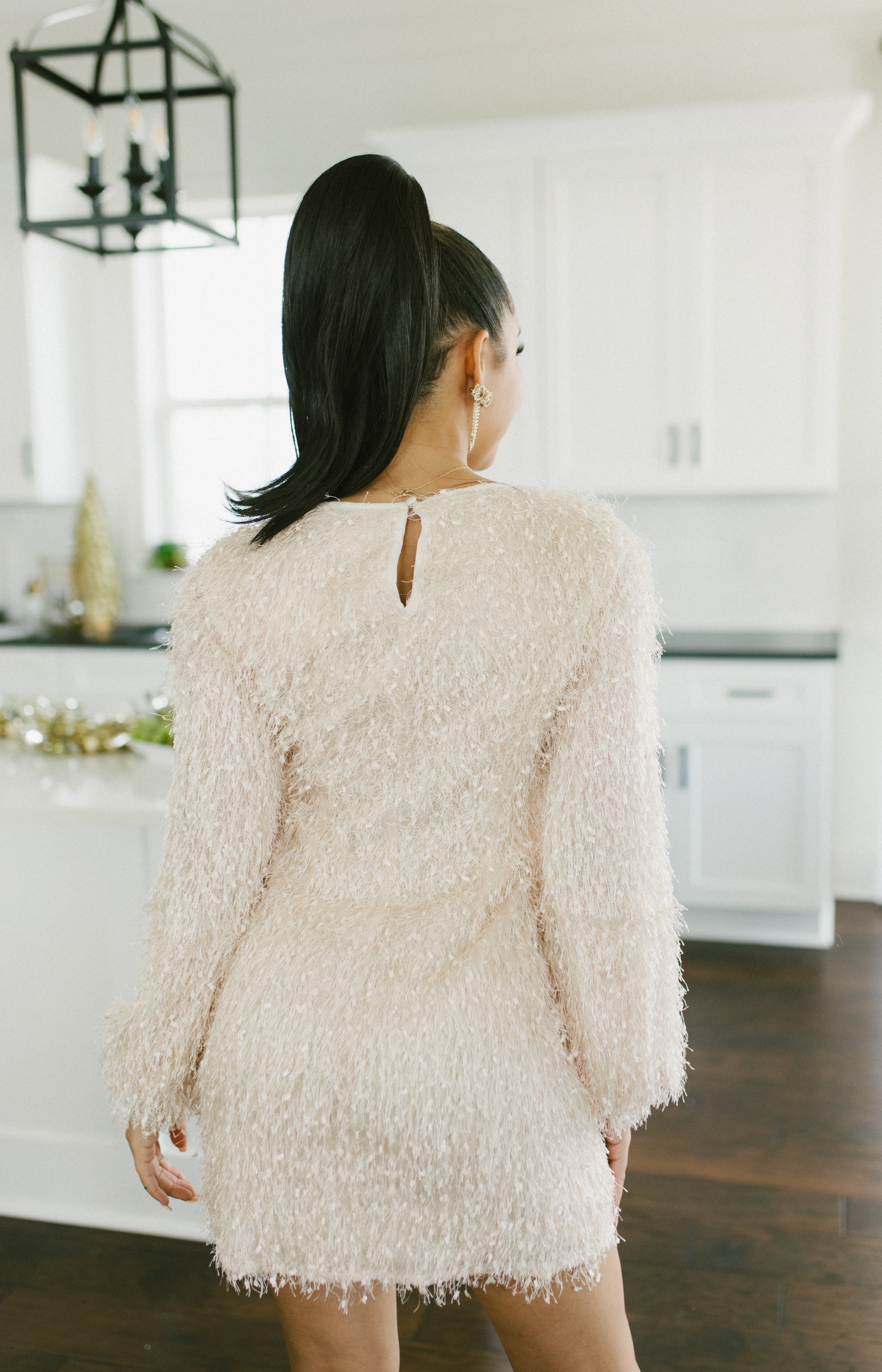 Sway & Sparkle Swing Dress, CREAM
