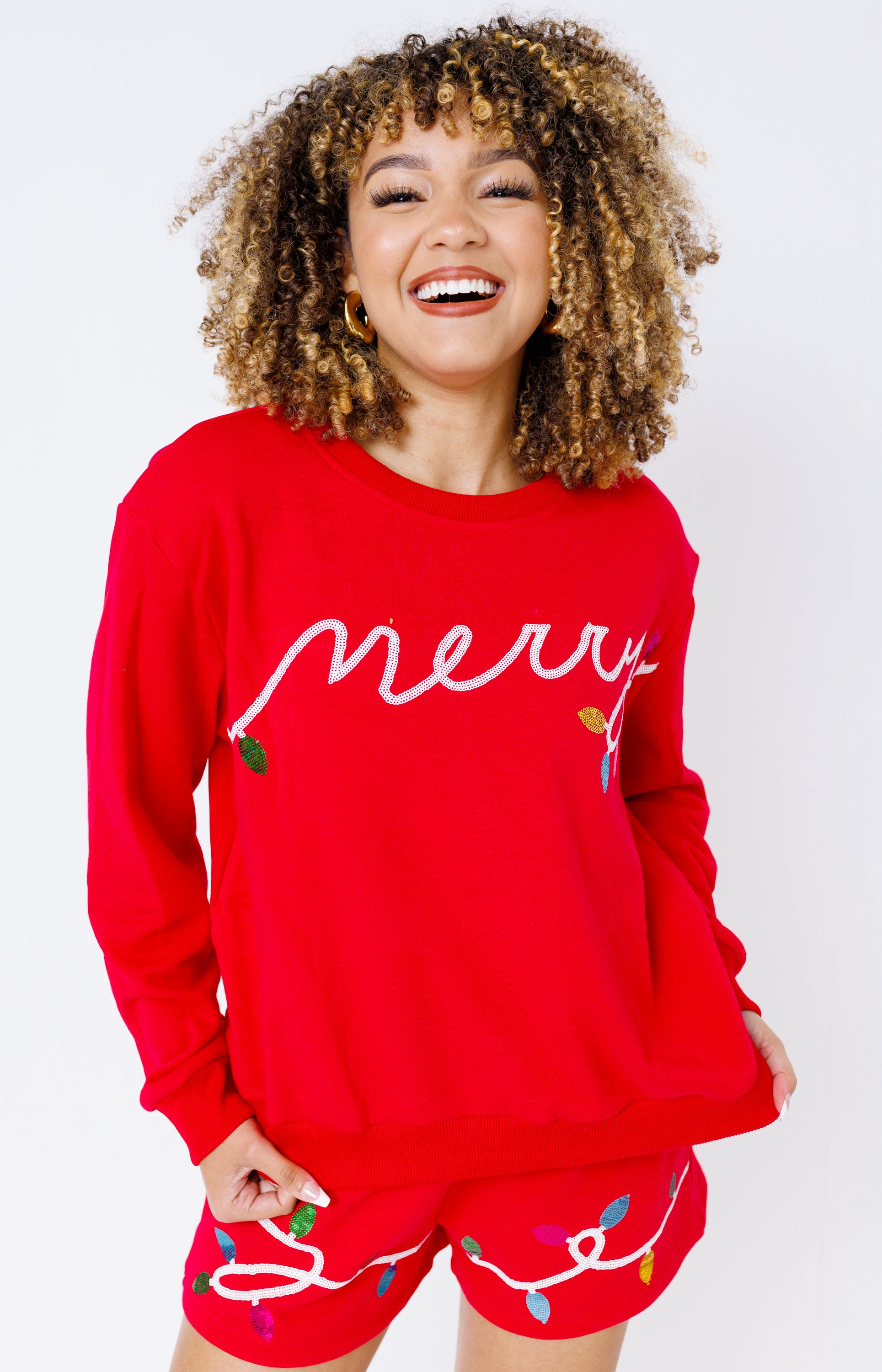 Merry Sweater Set, RED